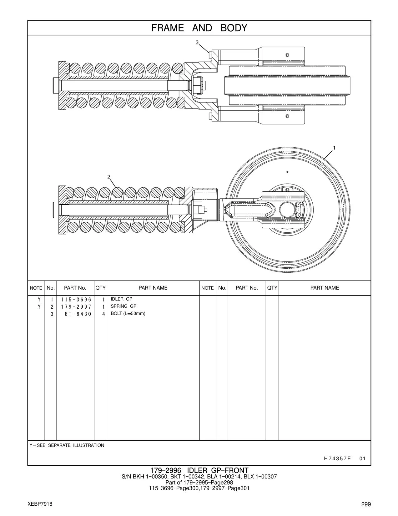 115-3696 IDLER GP CAT parts manual diagram