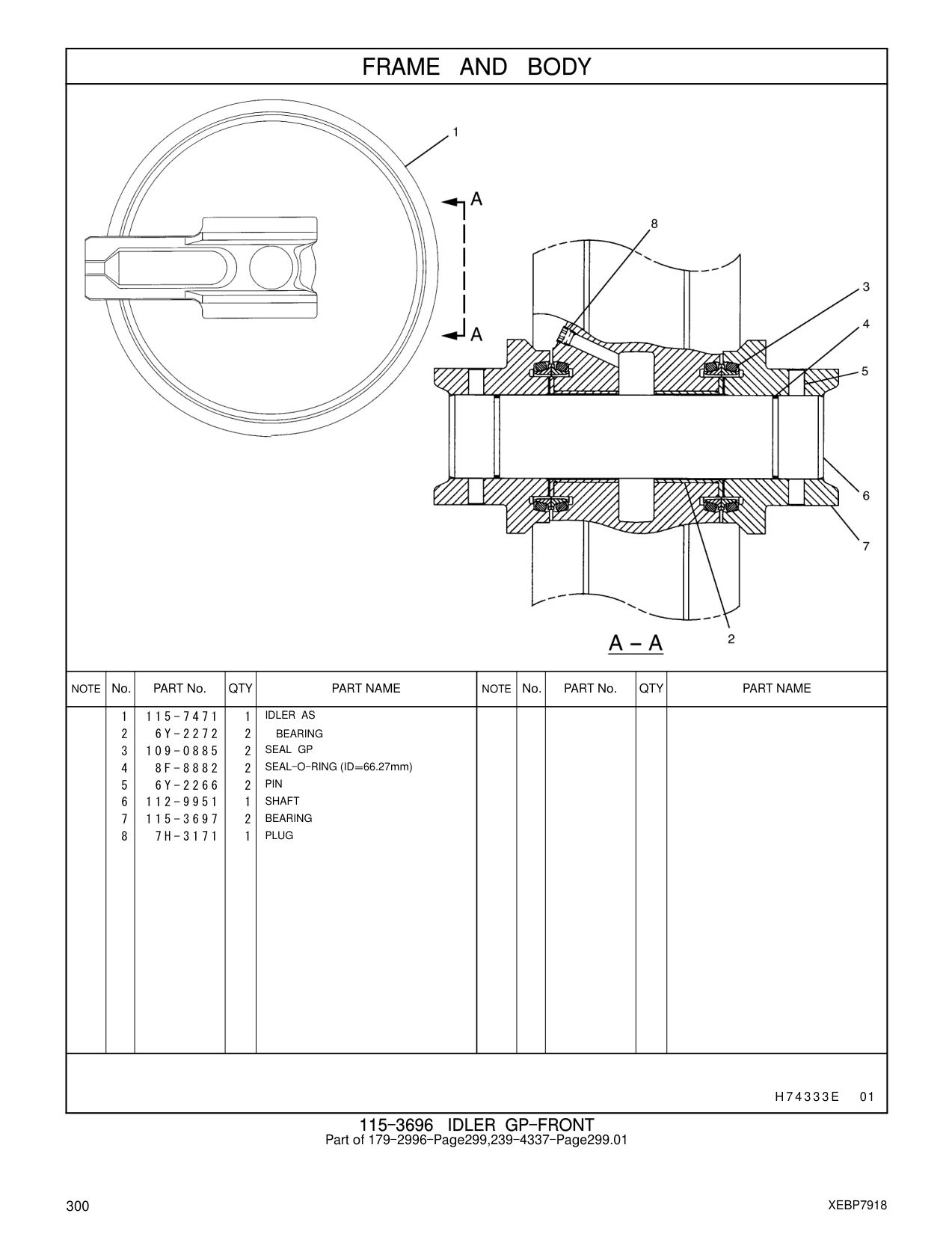 109-0885 SEAL GP CAT parts manual diagram