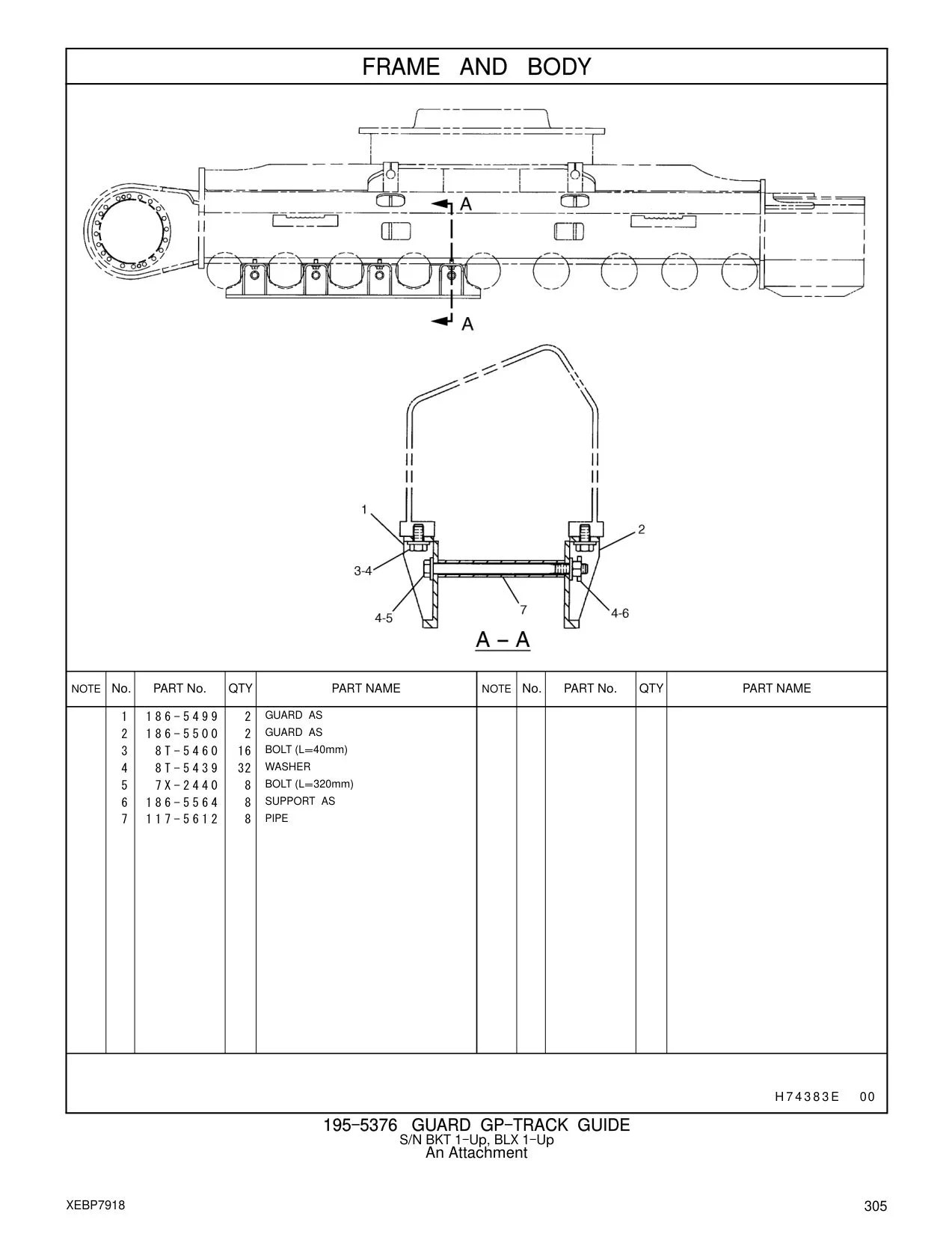 186-5499 GUARD AS CAT parts manual diagram