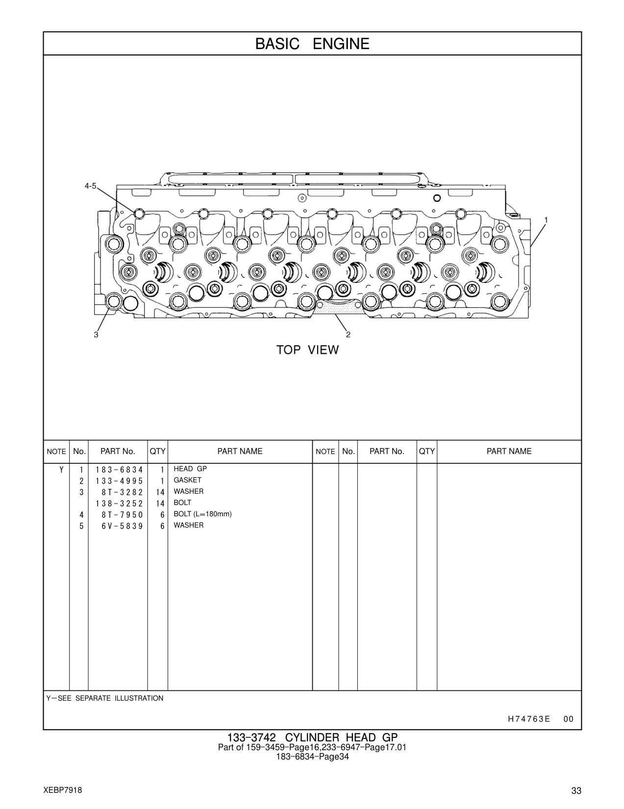 133-4995 GASKET CAT parts manual diagram
