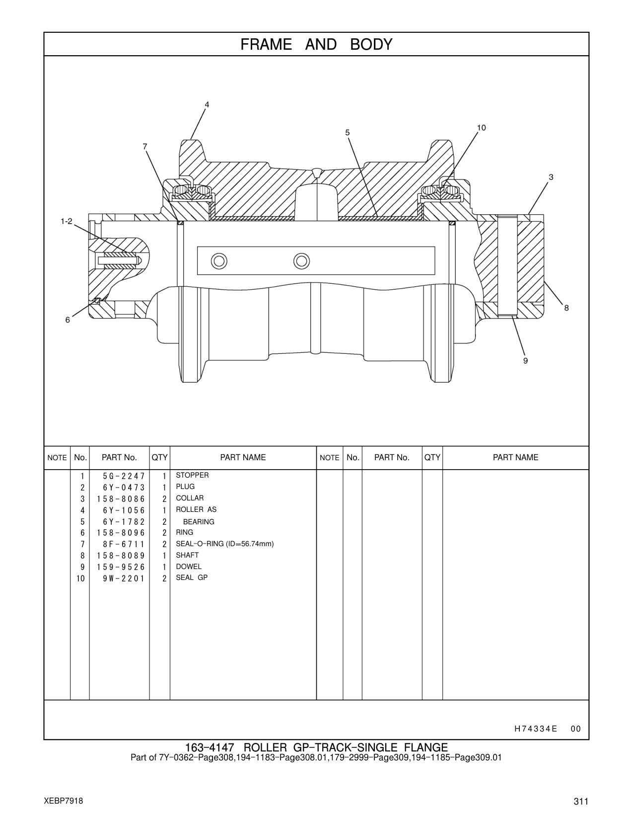158-8096 RING CAT parts manual diagram