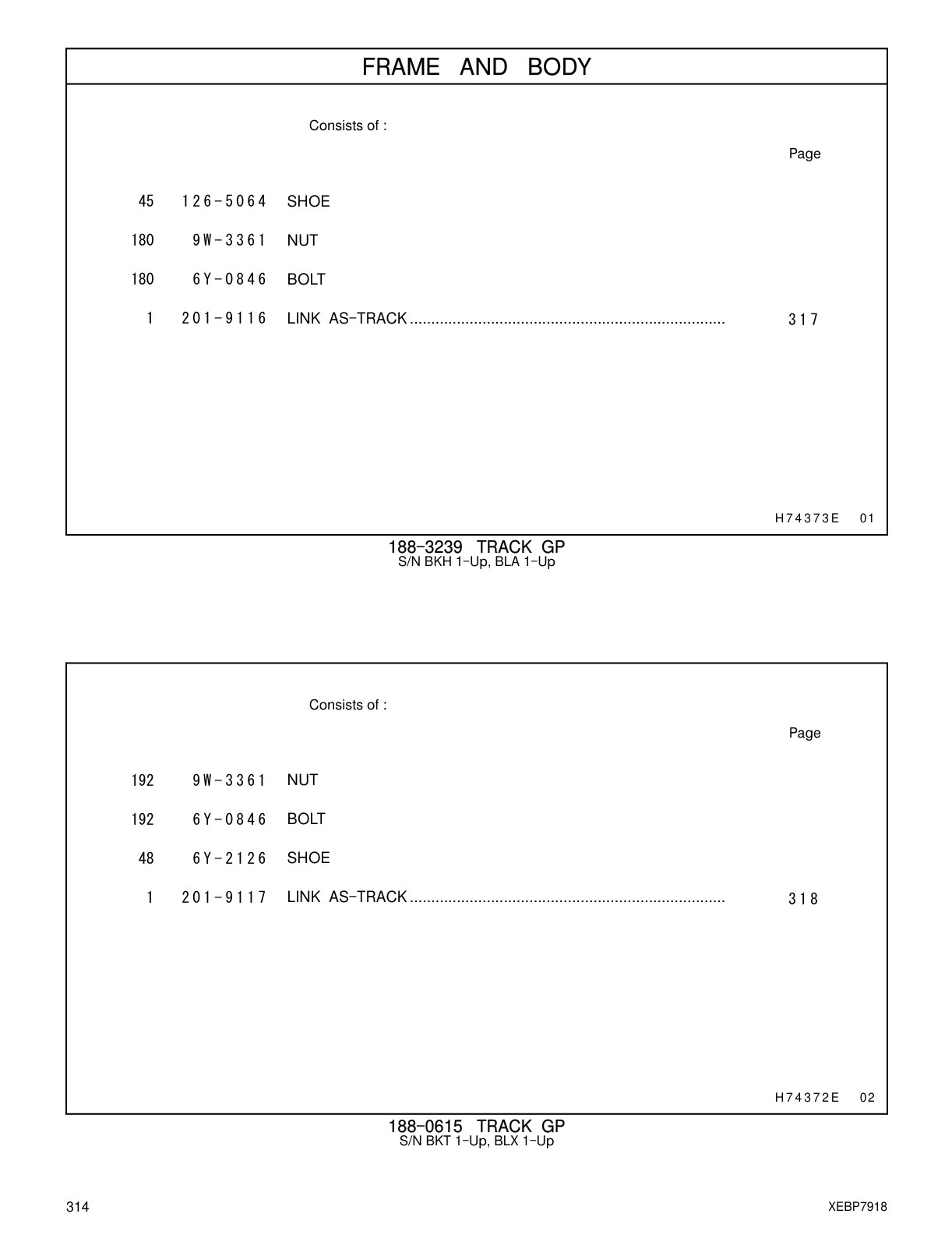 6Y-0846 BOLT CAT parts manual diagram