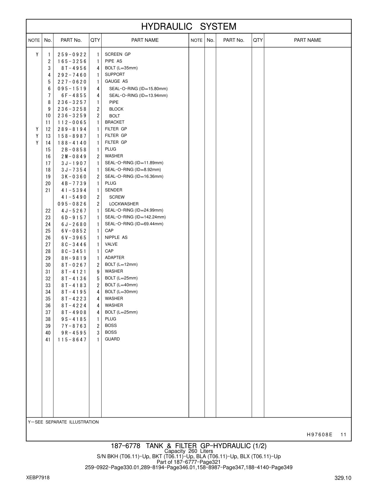 259-0922 SCREEN GP CAT parts manual diagram