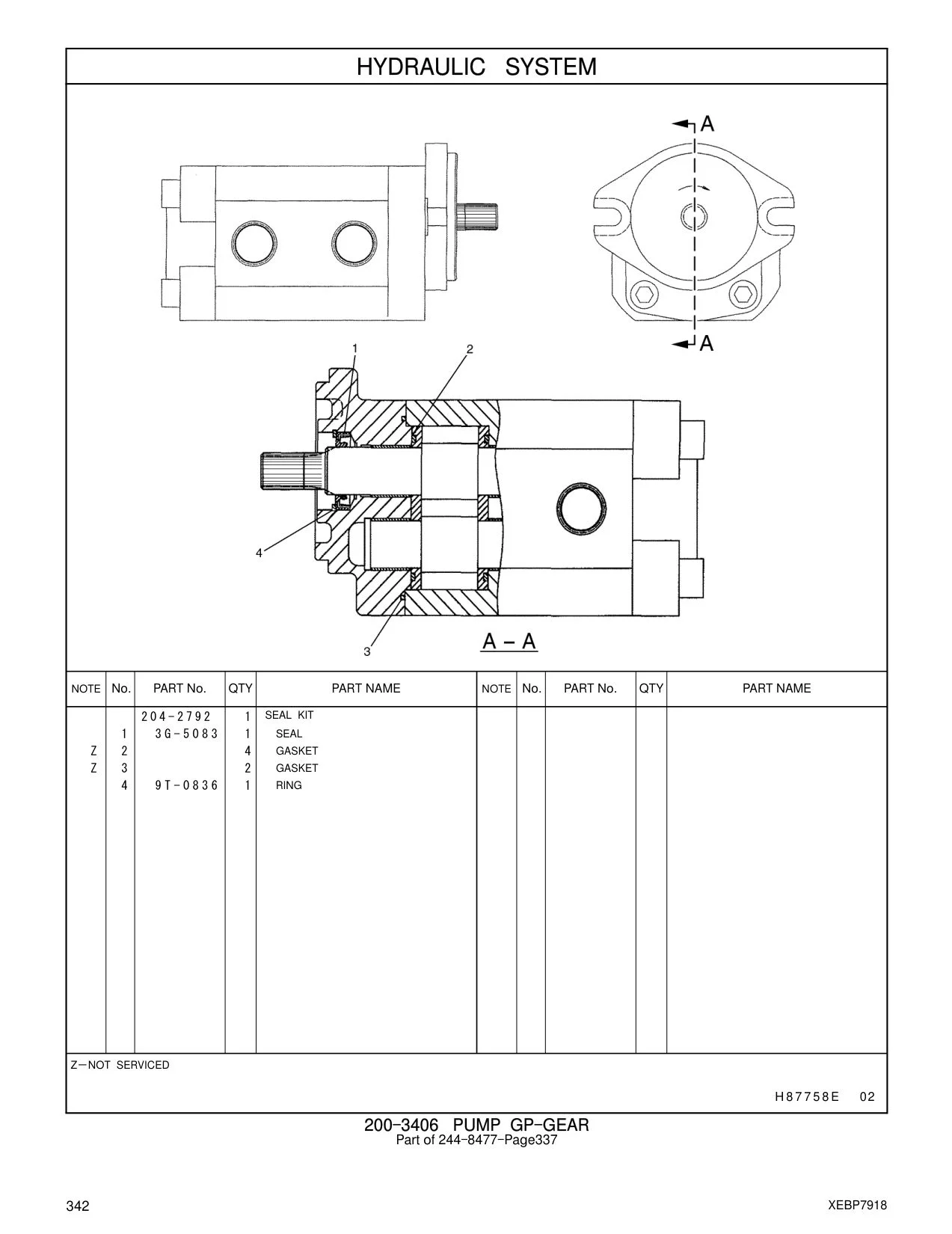 204-2792 - SEAL KIT
