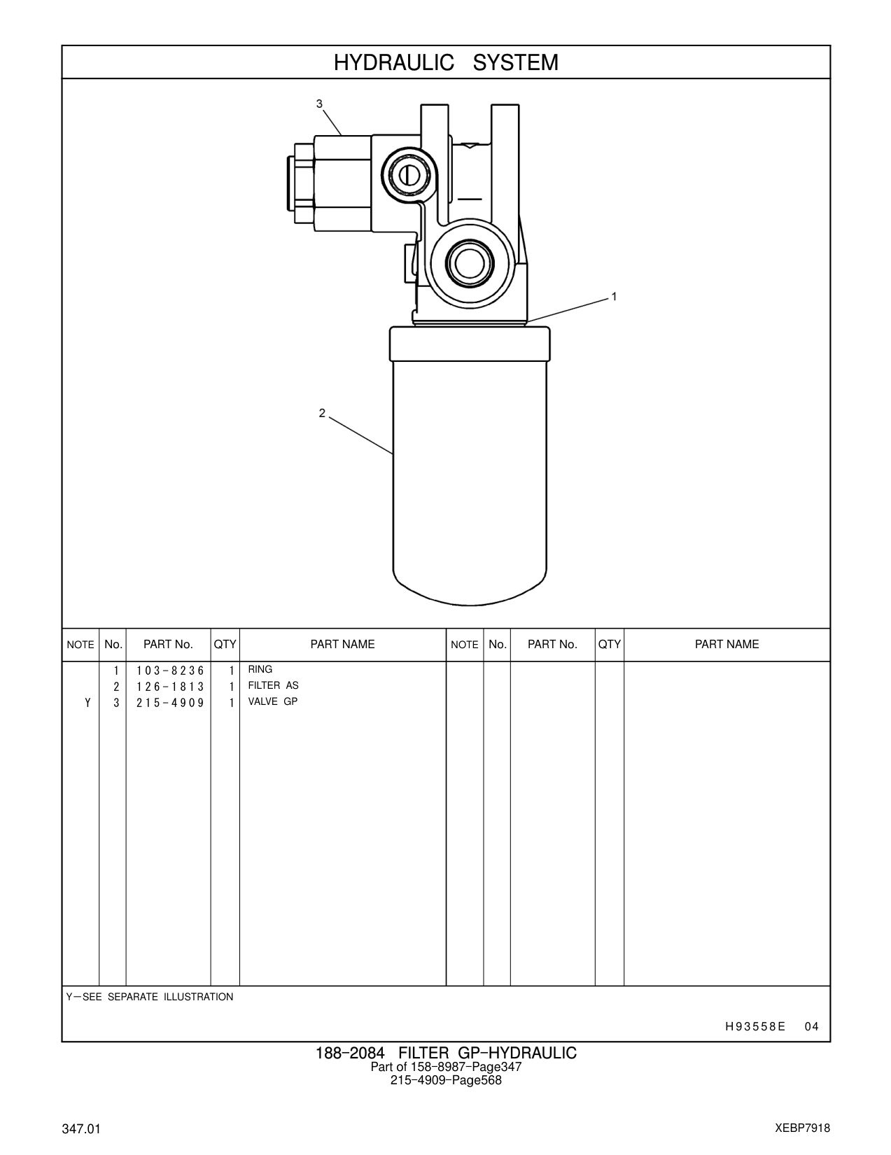 103-8236 RING CAT parts manual diagram