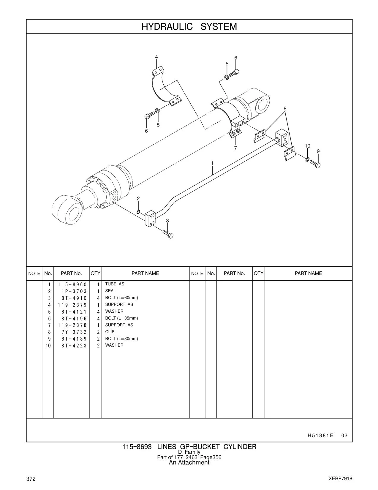 1P-3703 SEAL CAT parts manual diagram