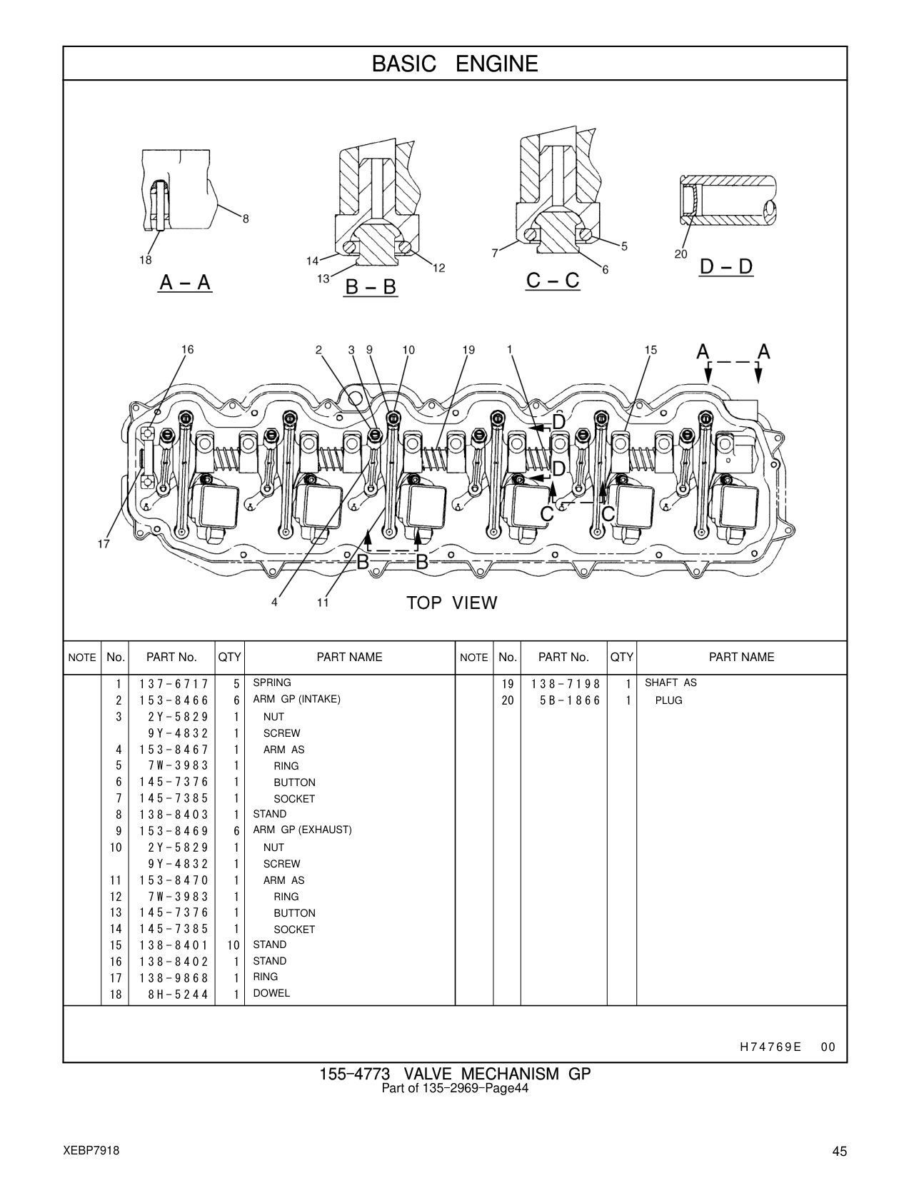 138-8403 STAND CAT parts manual diagram