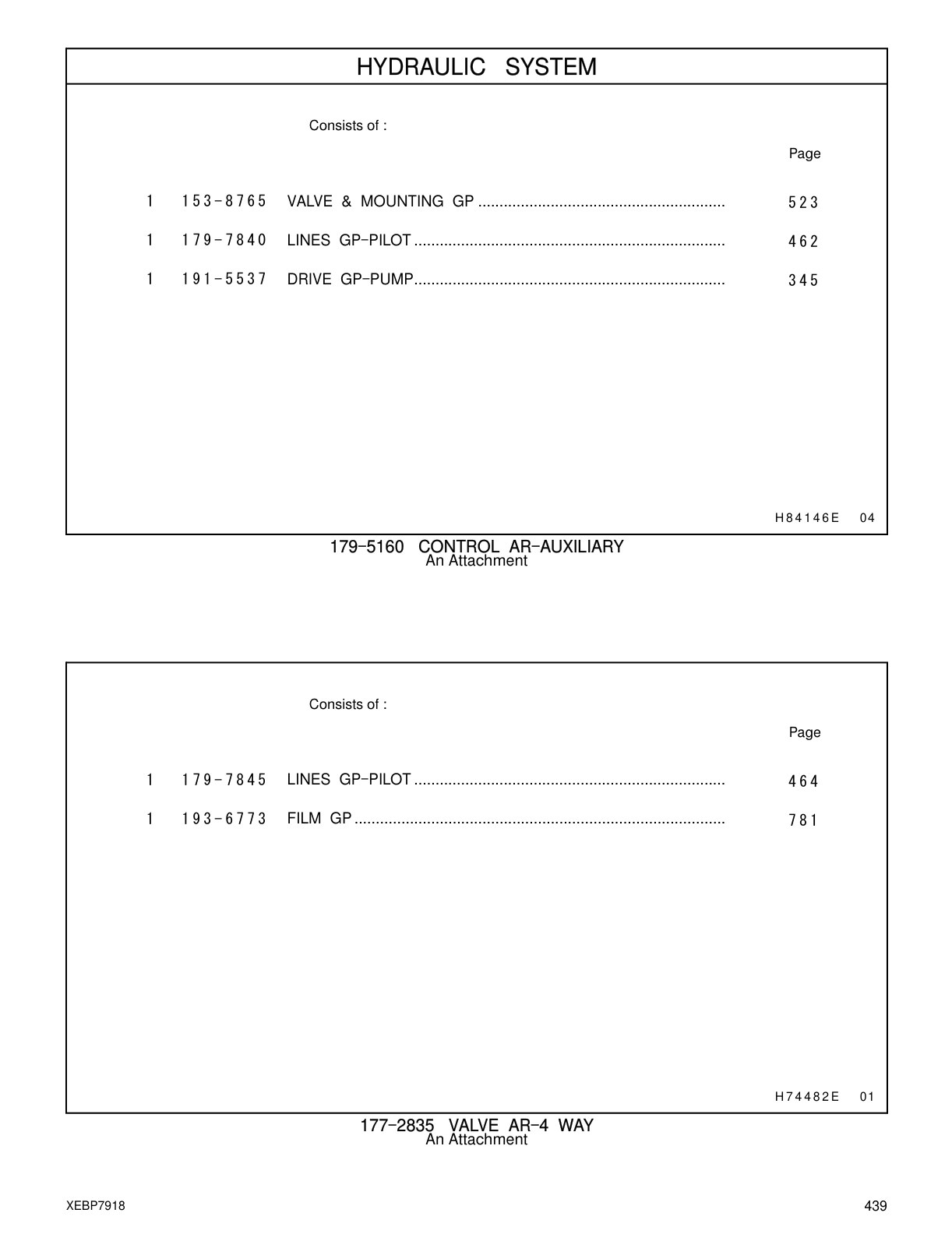 191-5537 DRIVE GP-PUMP CAT parts manual diagram