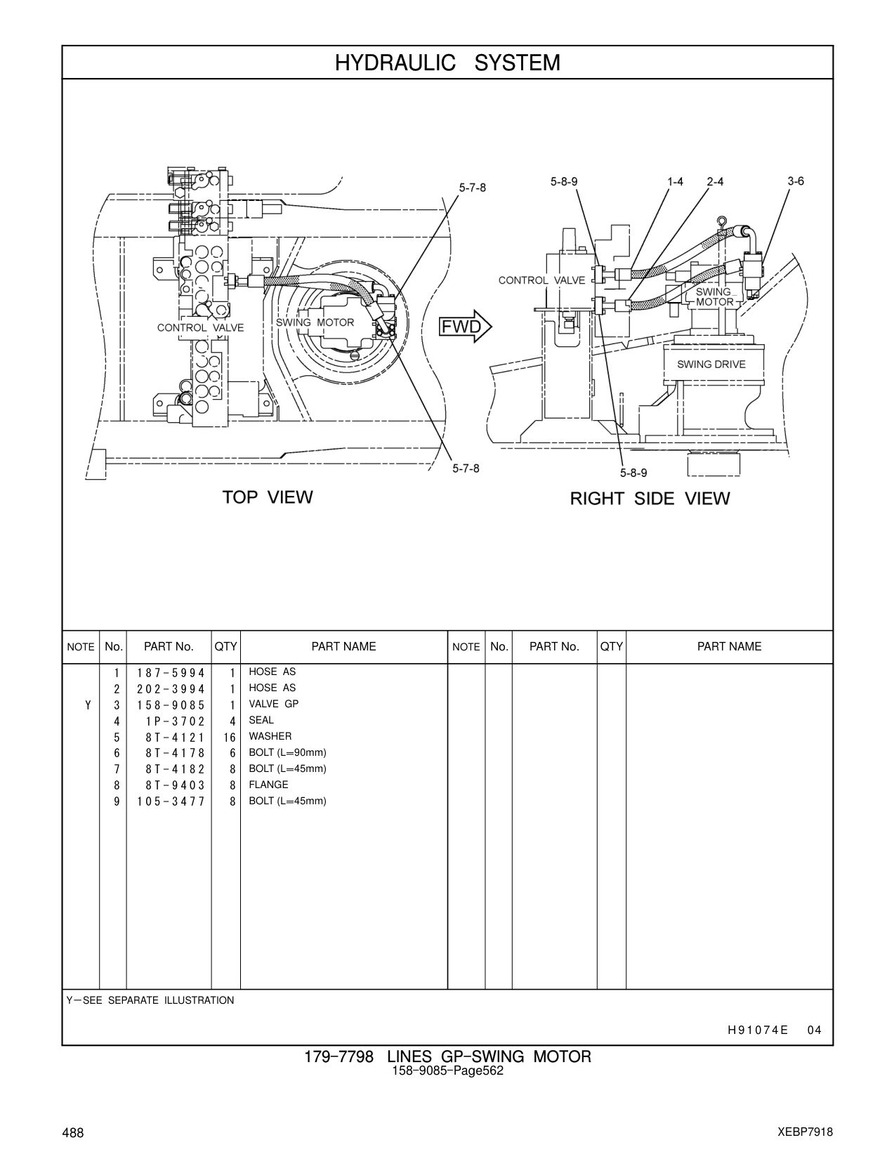 187-5994 HOSE AS CAT parts manual diagram