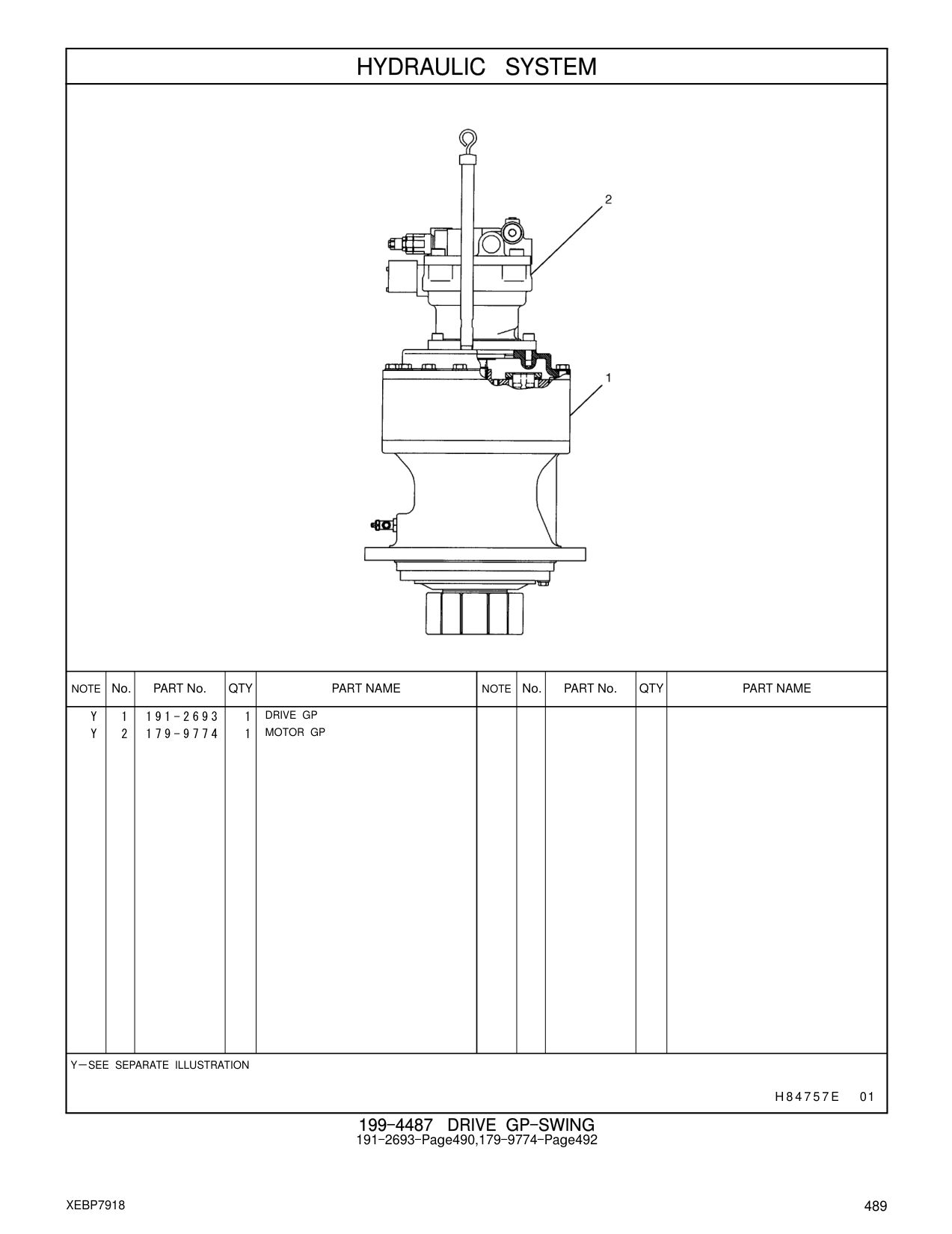 191-2693 DRIVE GP CAT parts manual diagram