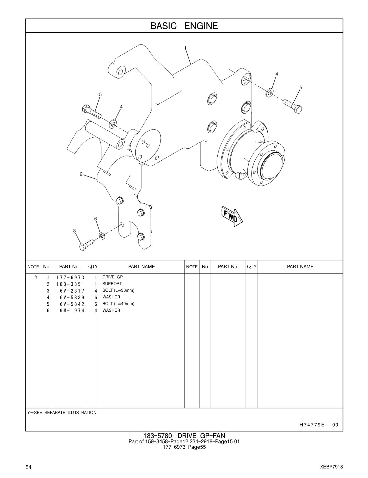 183-3351 SUPPORT CAT parts manual diagram
