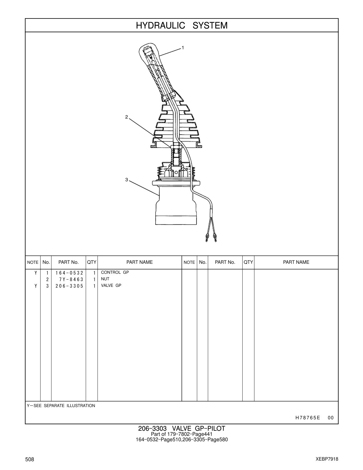 7Y-8463 NUT CAT parts manual diagram