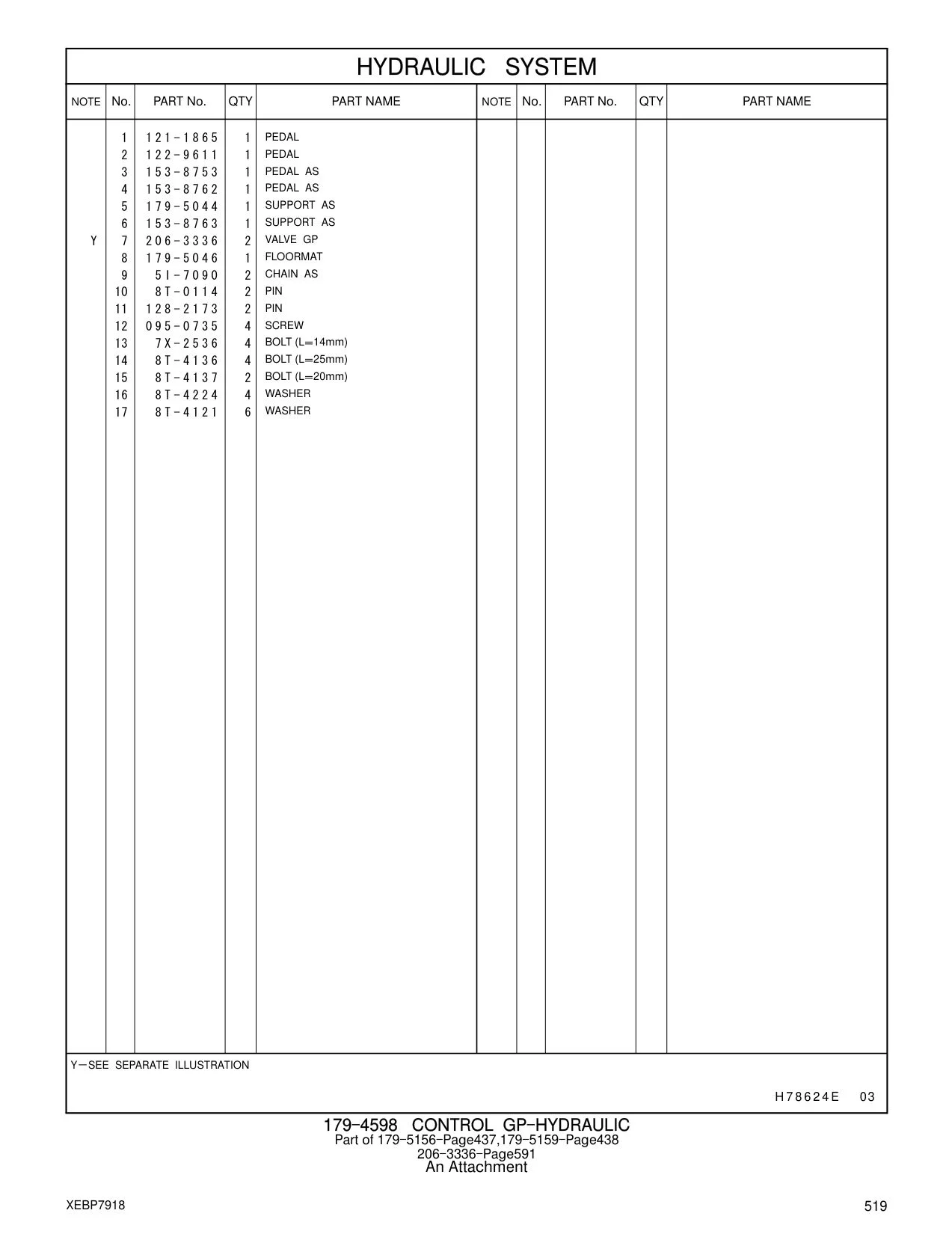 179-5046 FLOORMAT CAT parts manual diagram