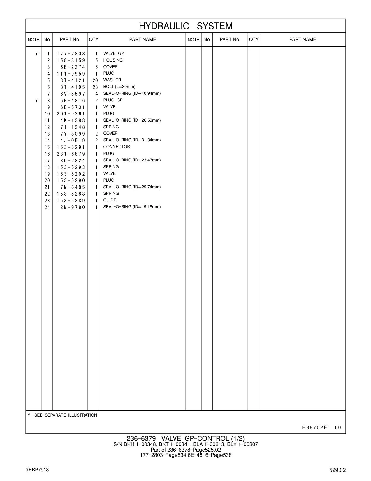 201-9261 PLUG CAT parts manual diagram