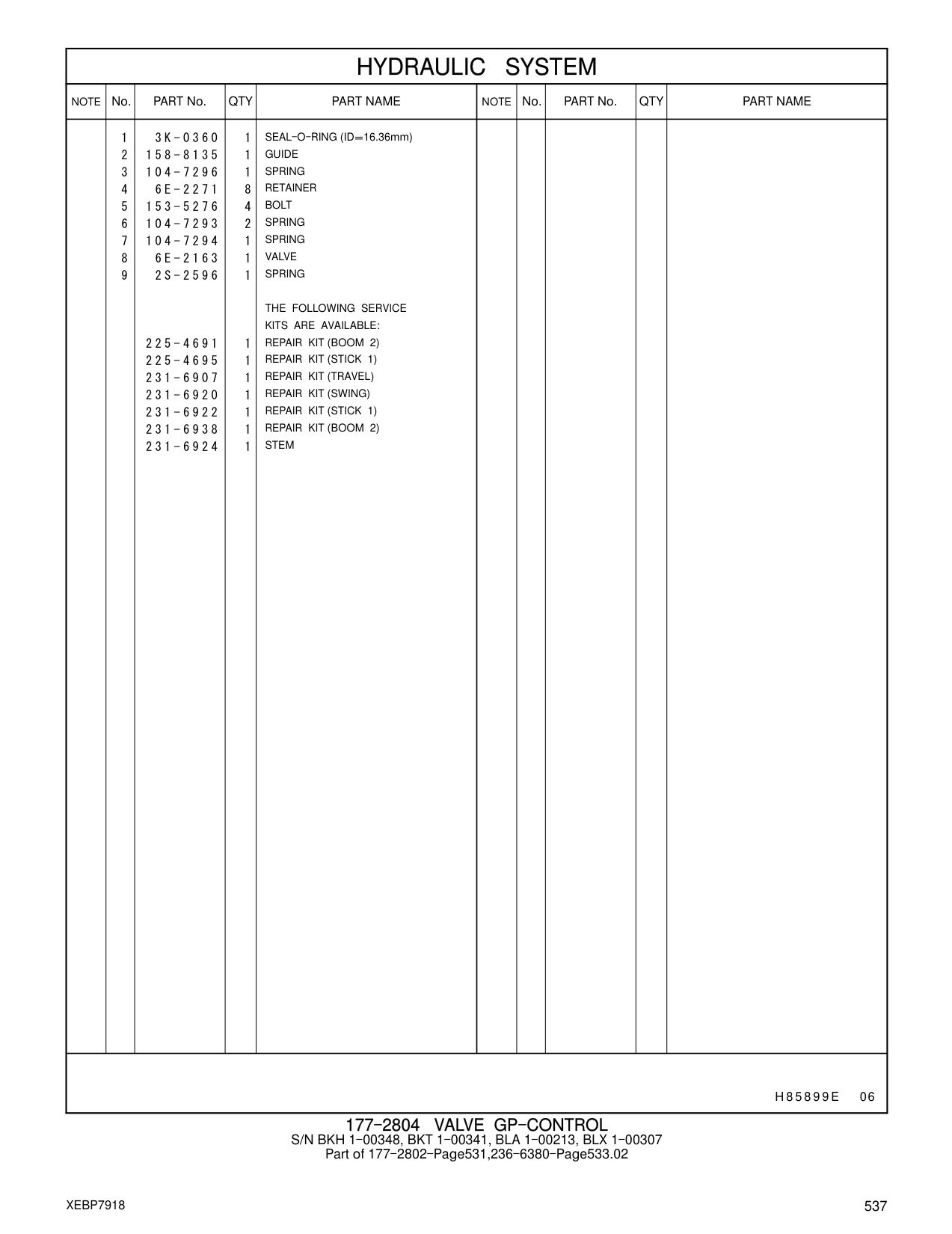 158-8135 GUIDE CAT parts manual diagram