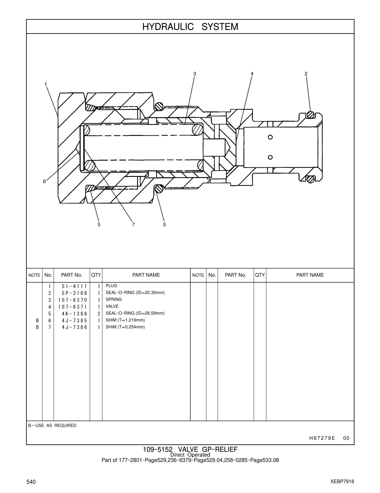 4J-7385 SHIM (T=1.219mm) CAT parts manual diagram