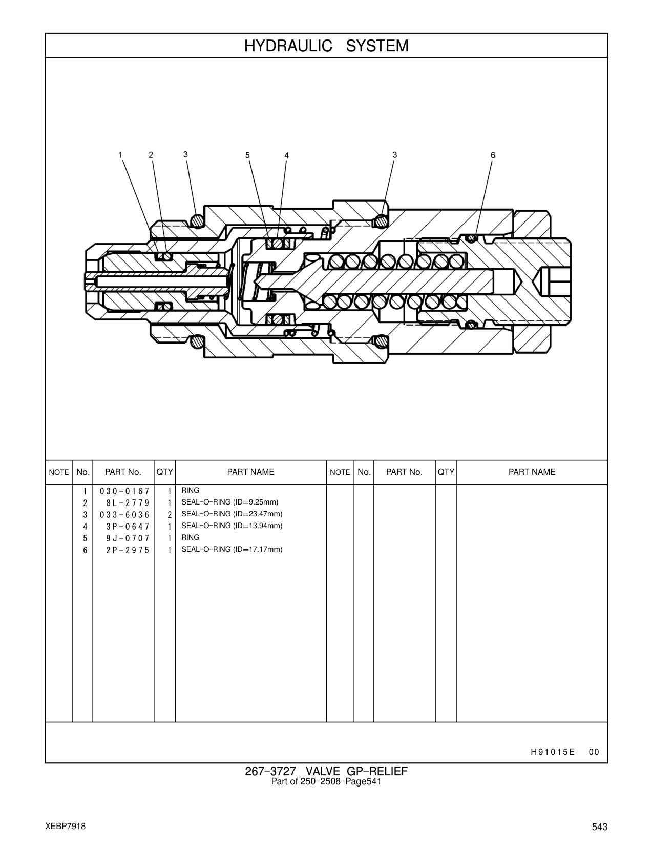 9J-0707 RING CAT parts manual diagram