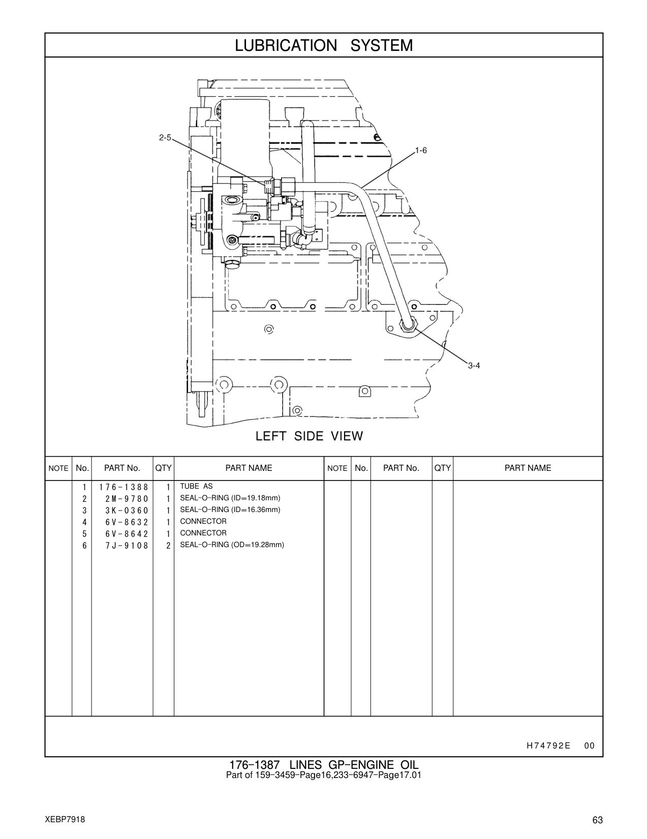 176-1388 TUBE AS CAT parts manual diagram