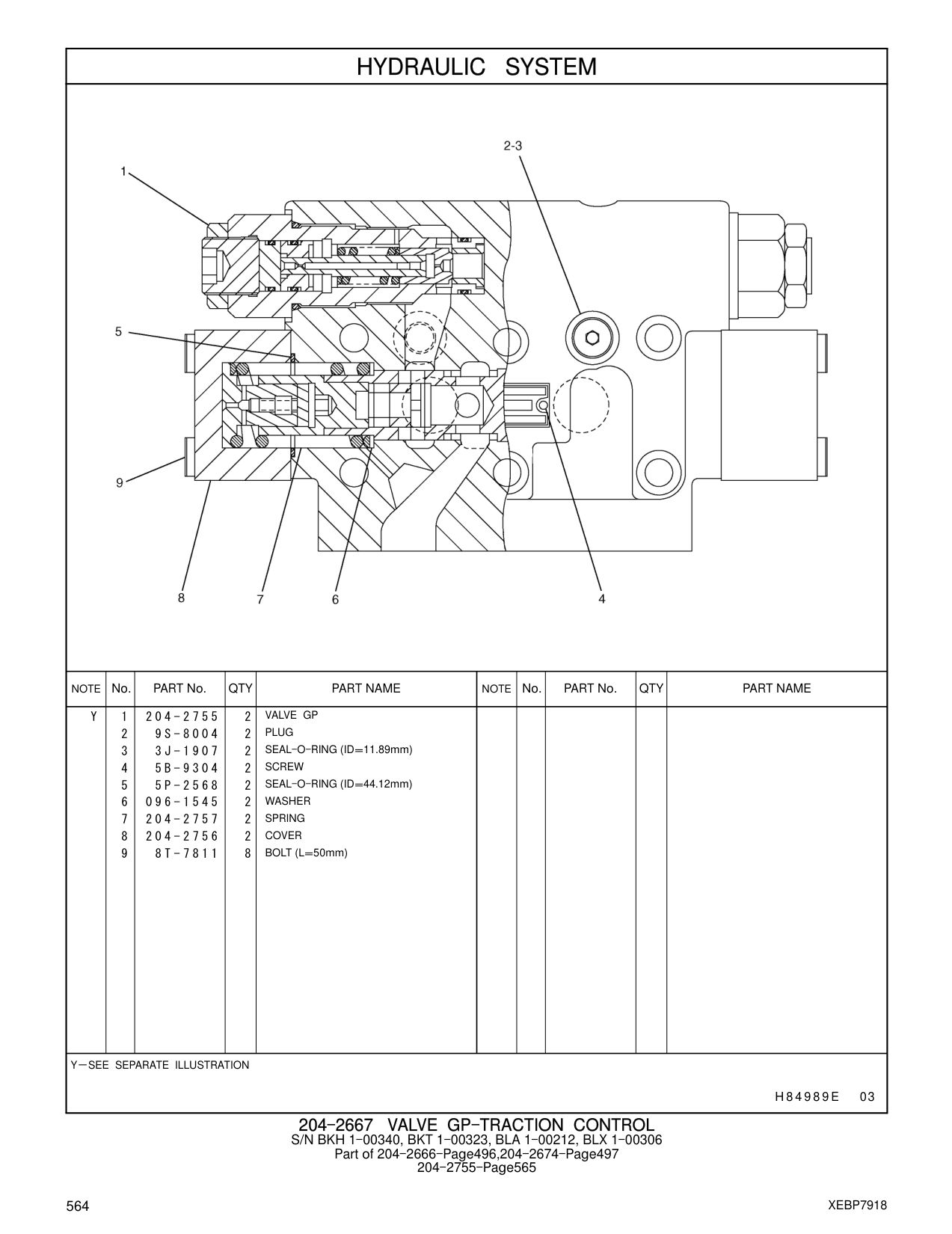 5P-2568 SEAL-O-RING (ID=44.12mm) CAT parts manual diagram