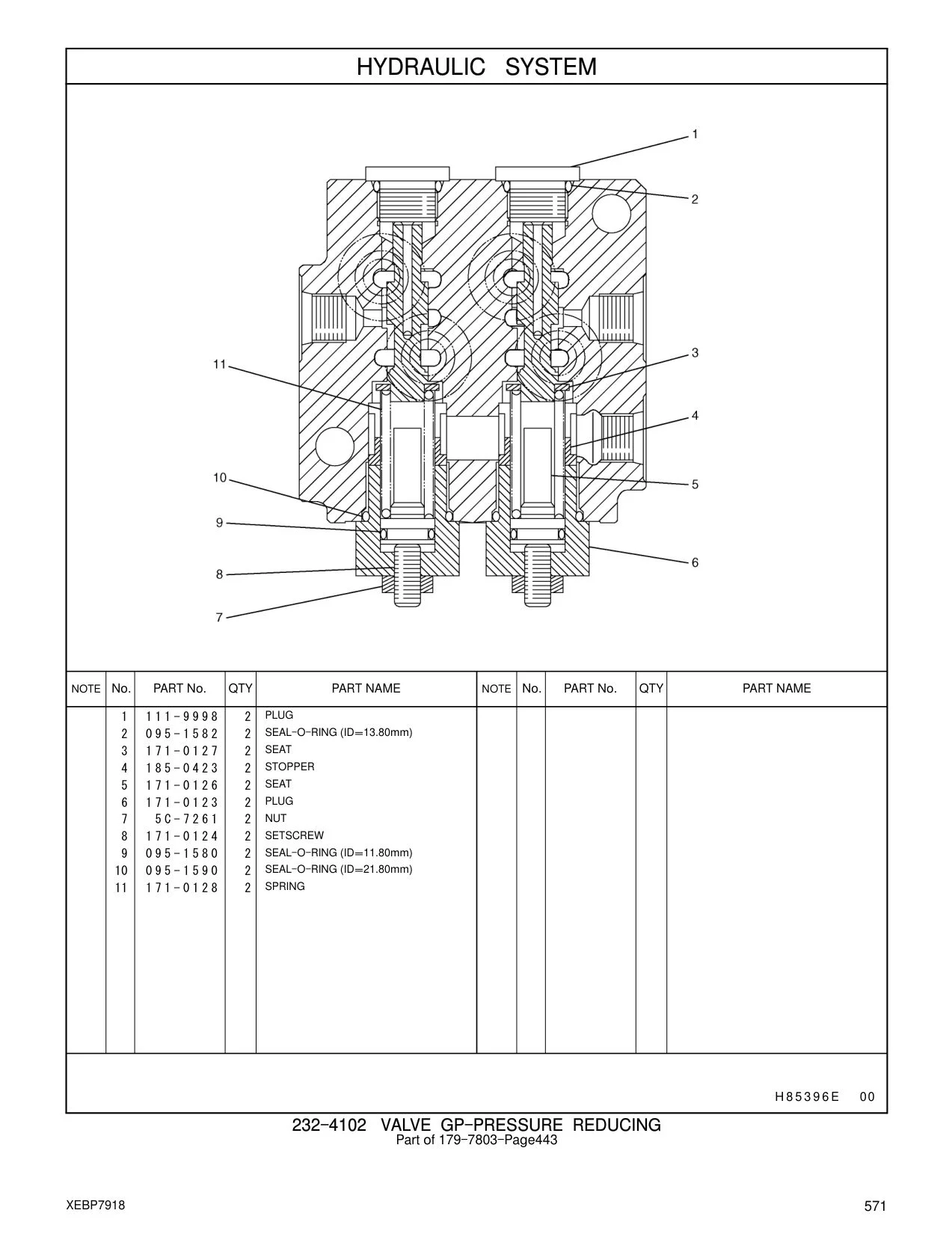 111-9998 PLUG CAT parts manual diagram