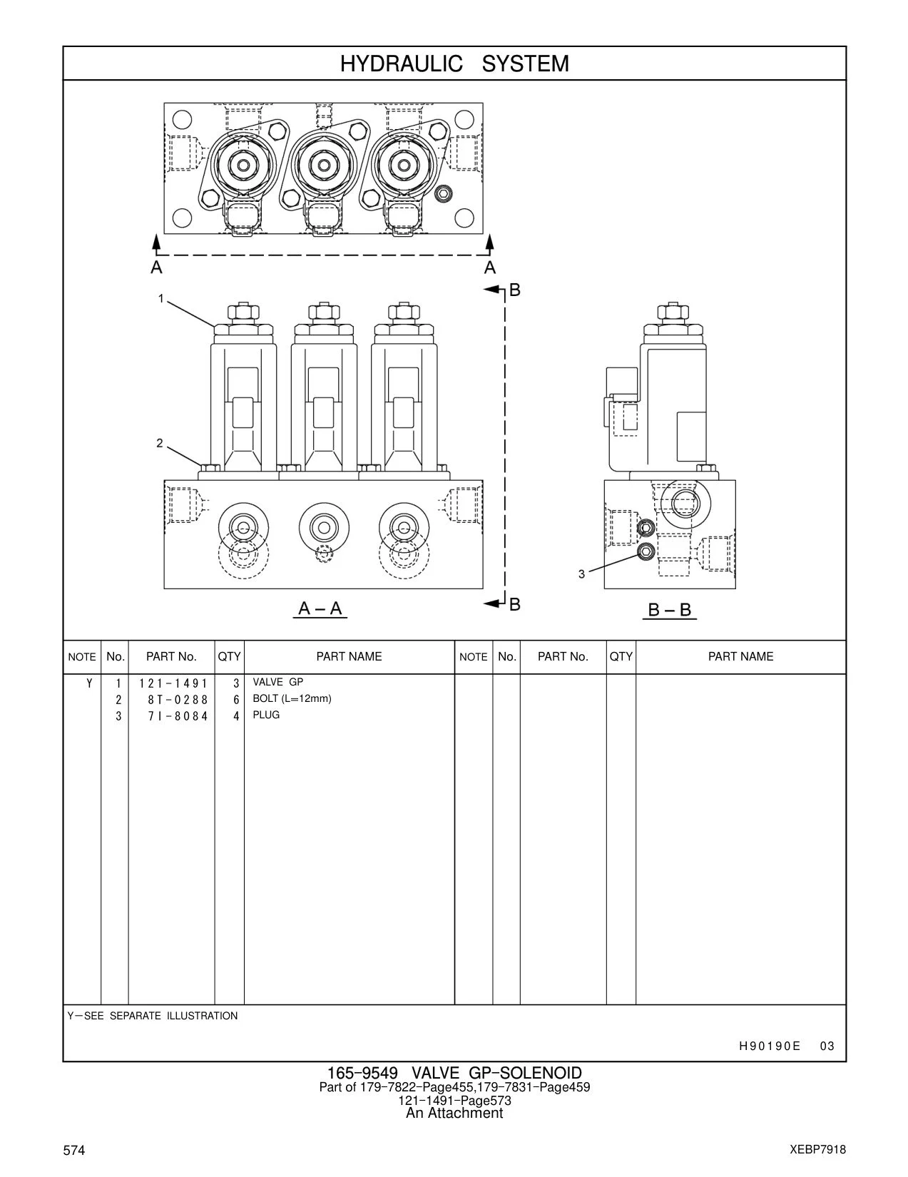 121-1491 VALVE GP CAT parts manual diagram