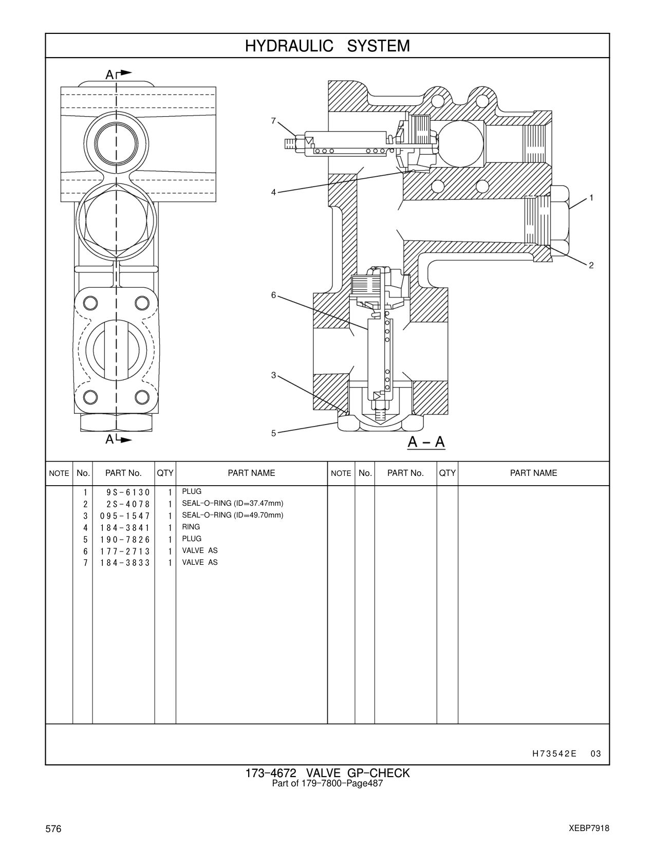 184-3841 RING CAT parts manual diagram