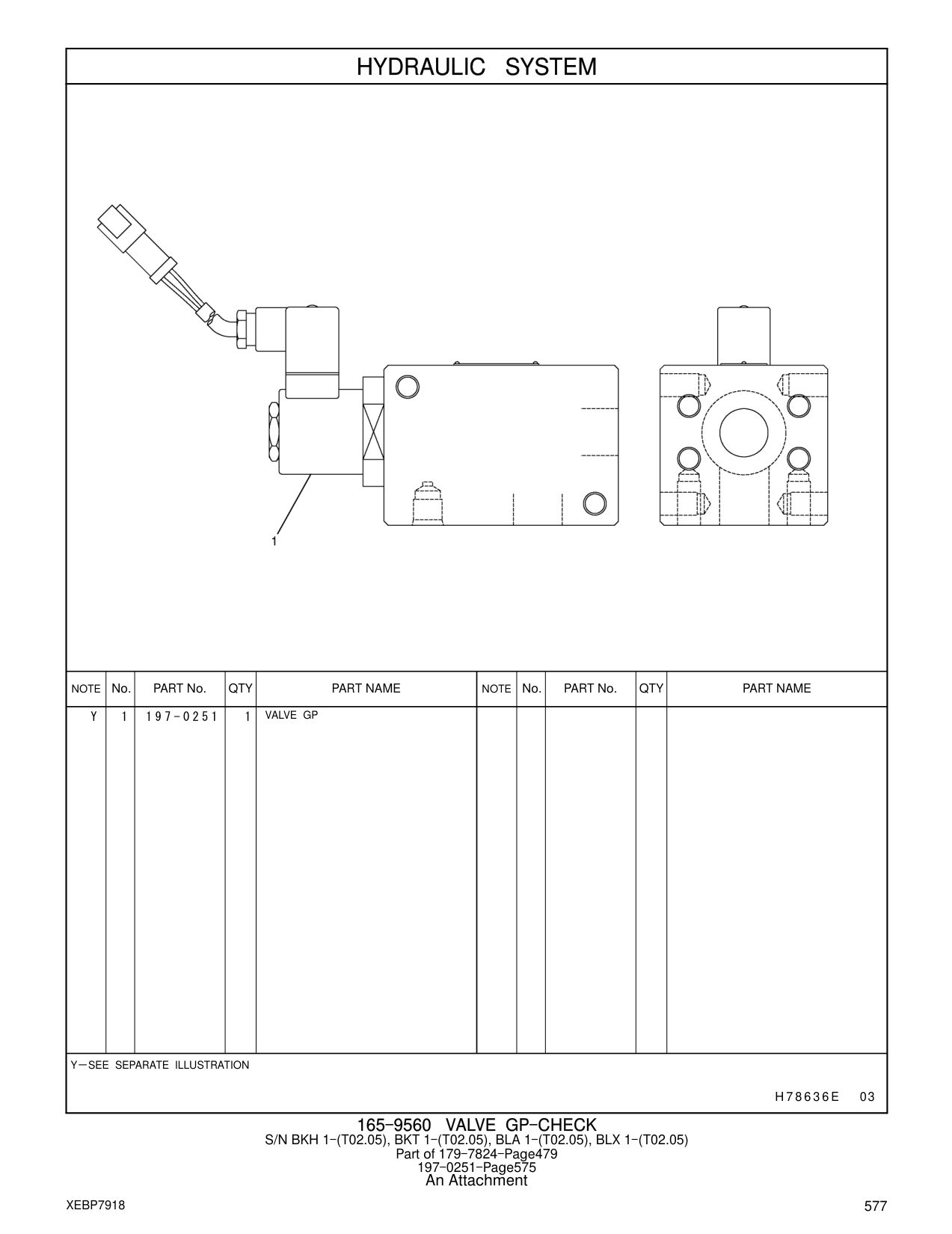 197-0251 VALVE GP CAT parts manual diagram