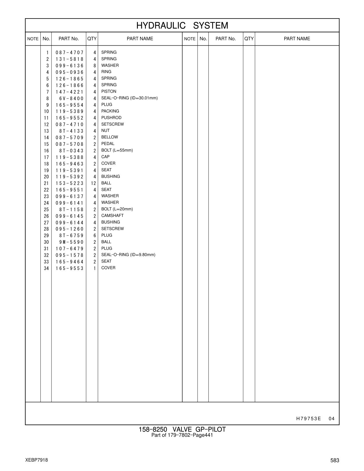 099-6144 BUSHING CAT parts manual diagram