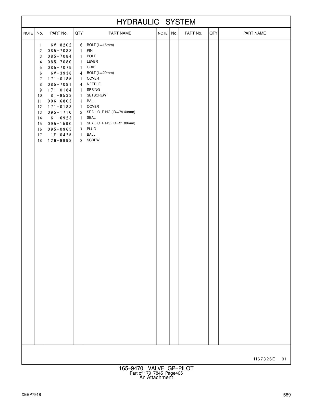 6V-8202 BOLT (L=16mm) CAT parts manual diagram