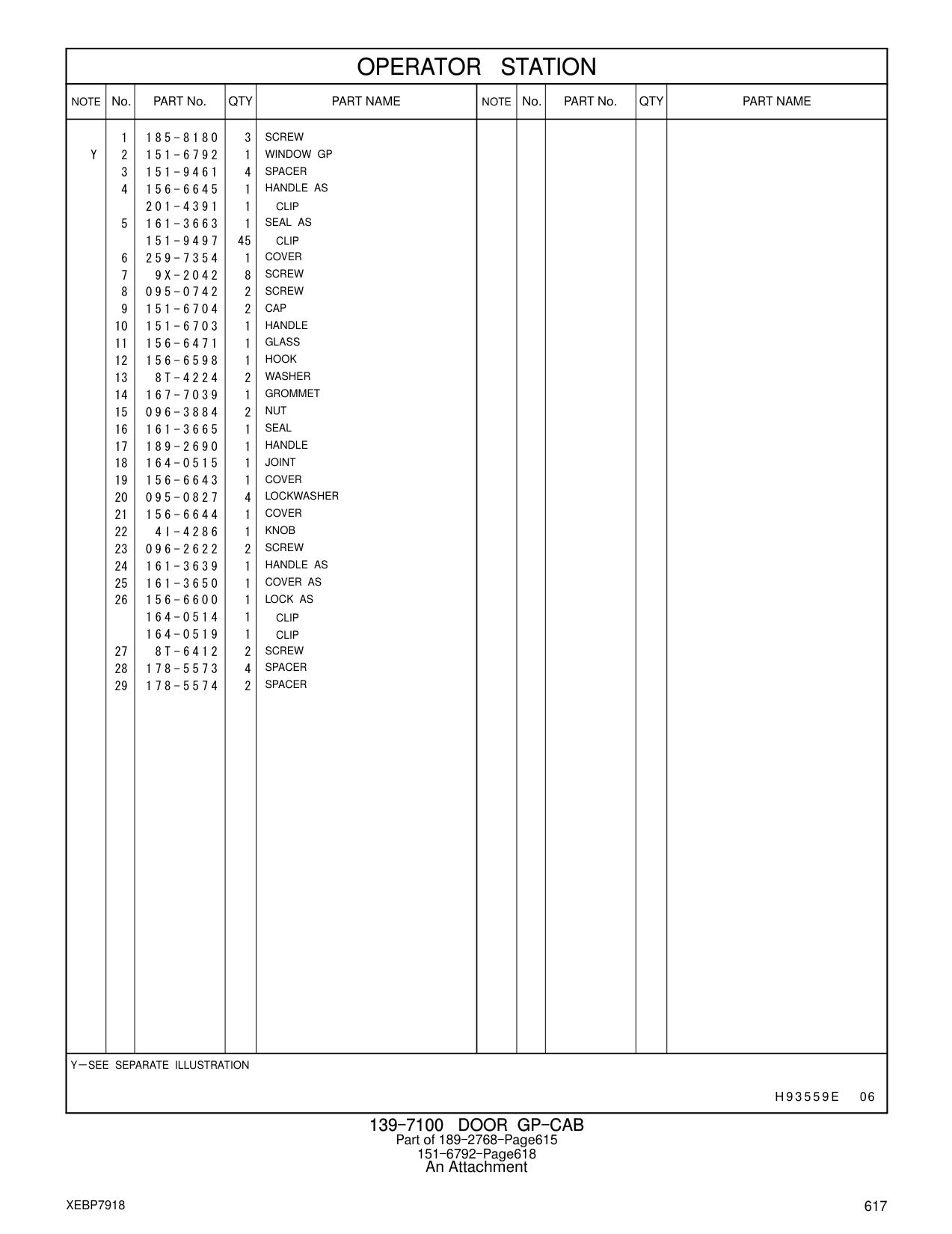 156-6471 GLASS CAT parts manual diagram