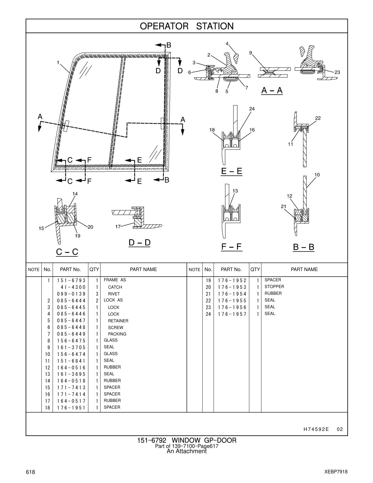 164-0517 RUBBER CAT parts manual diagram