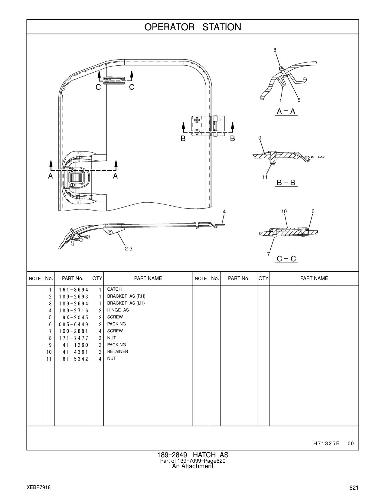 100-2881 SCREW CAT parts manual diagram