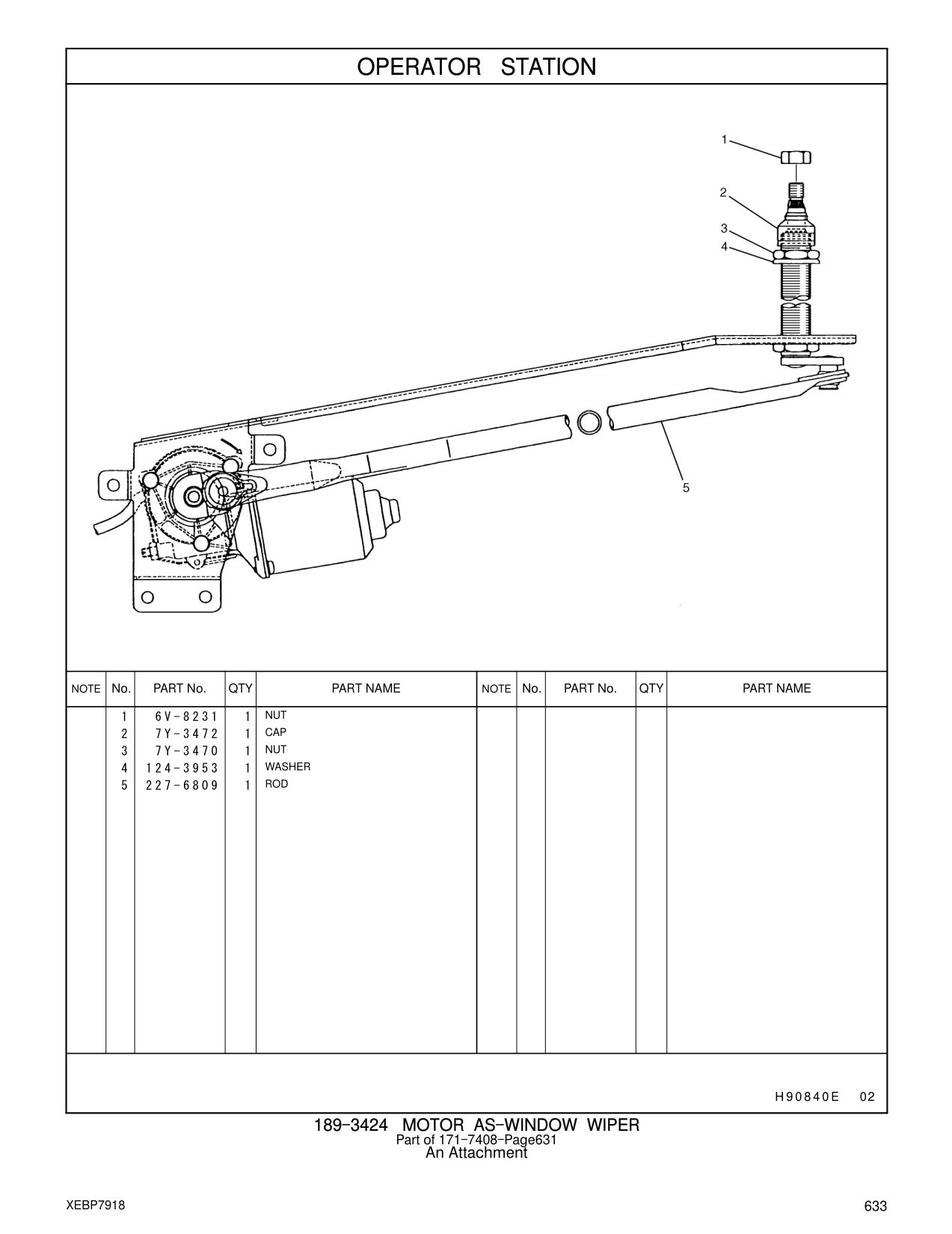 124-3953 WASHER CAT parts manual diagram