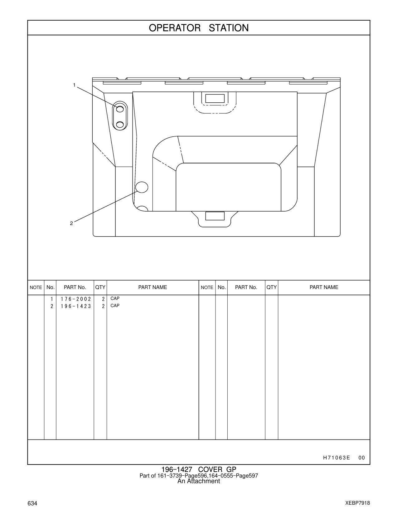 176-2002 CAP CAT parts manual diagram