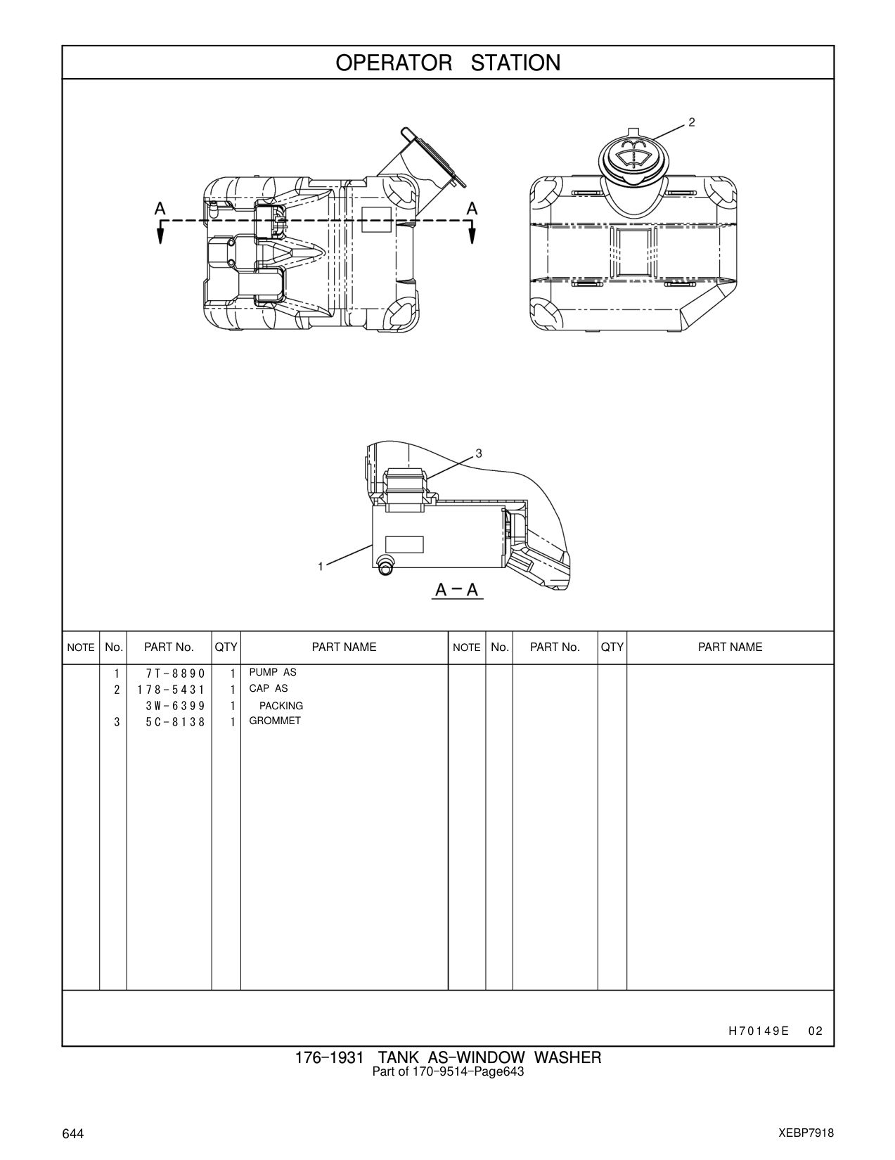 178-5431 CAP AS CAT parts manual diagram