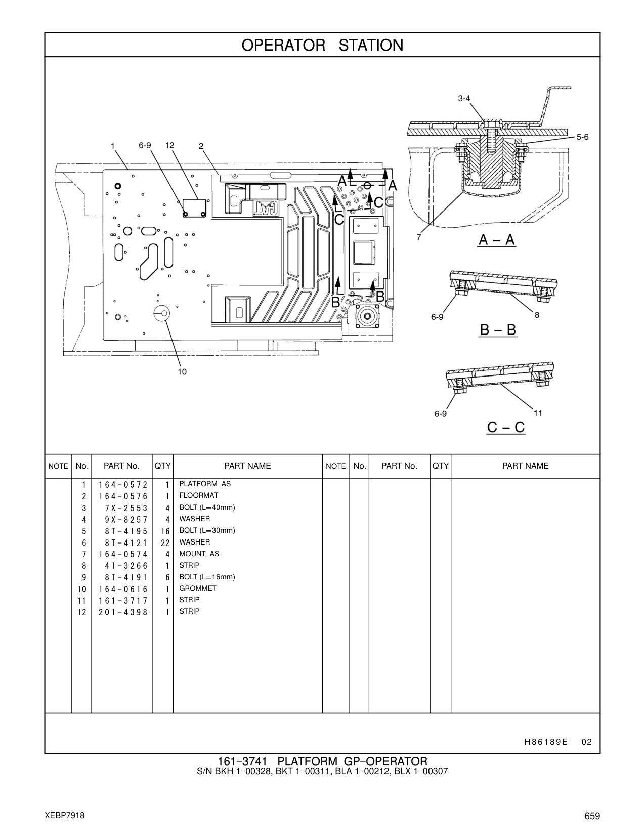 164-0572 PLATFORM AS CAT parts manual diagram