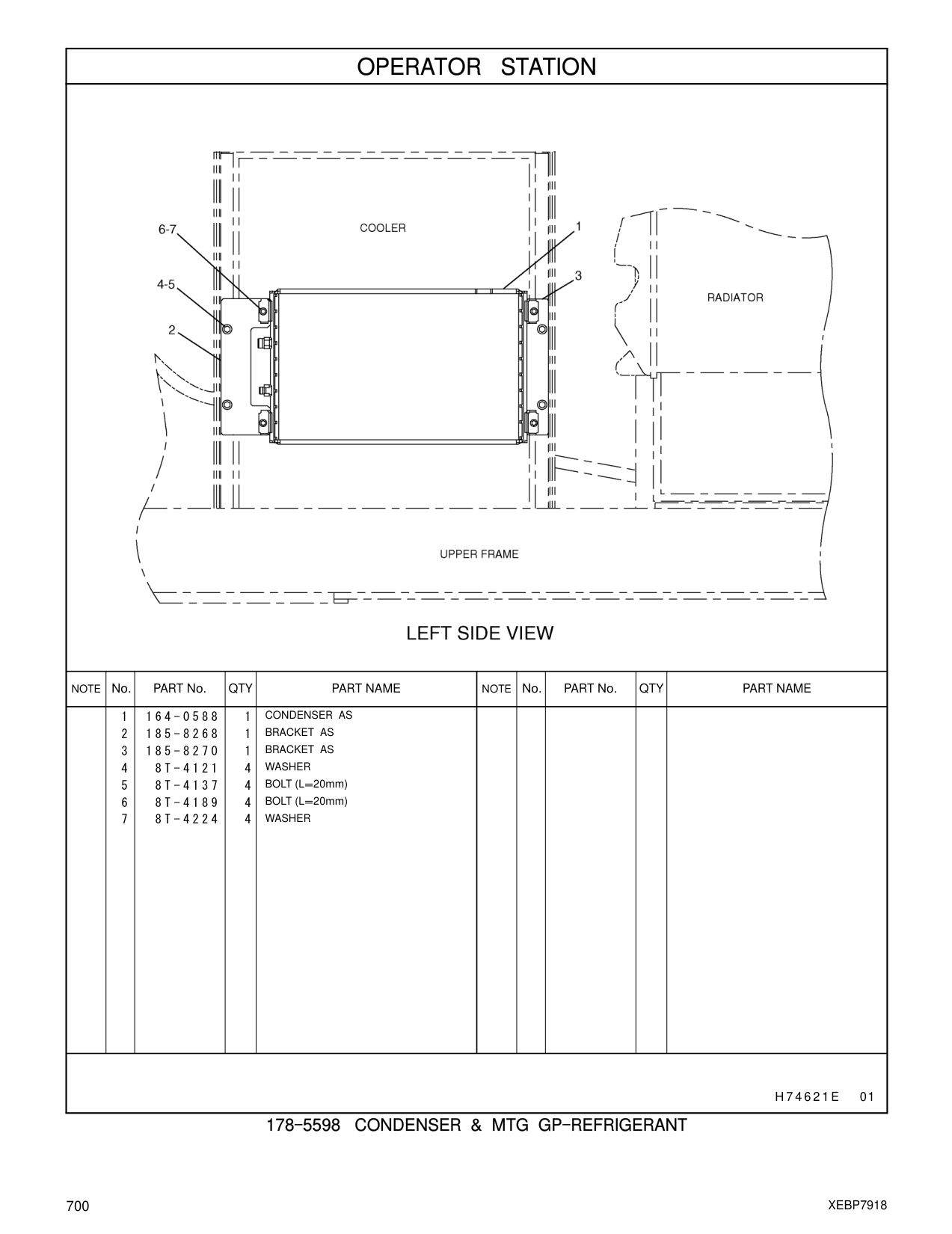 185-8268 BRACKET AS CAT parts manual diagram