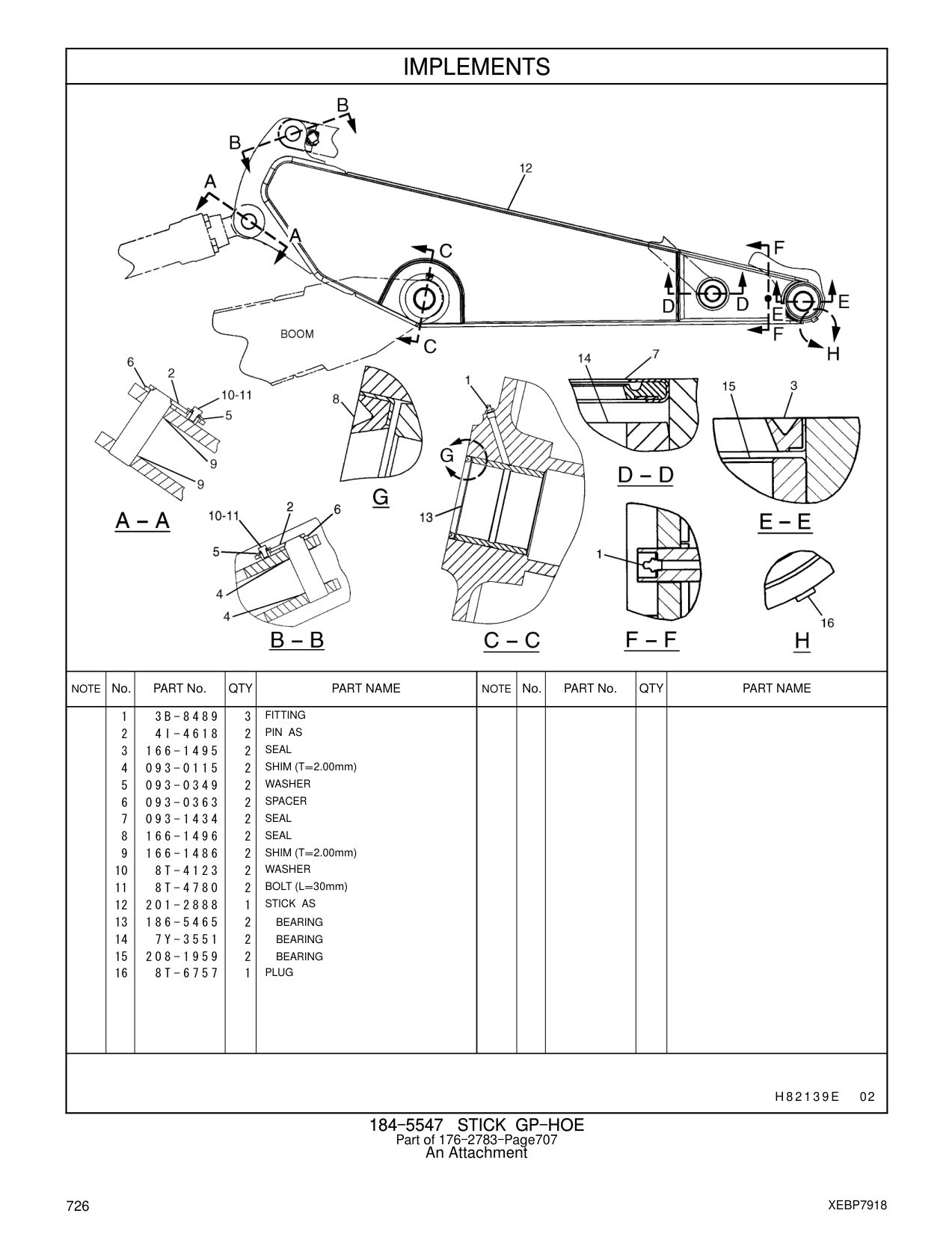 093-0115 SHIM (T=2.00mm) CAT parts manual diagram