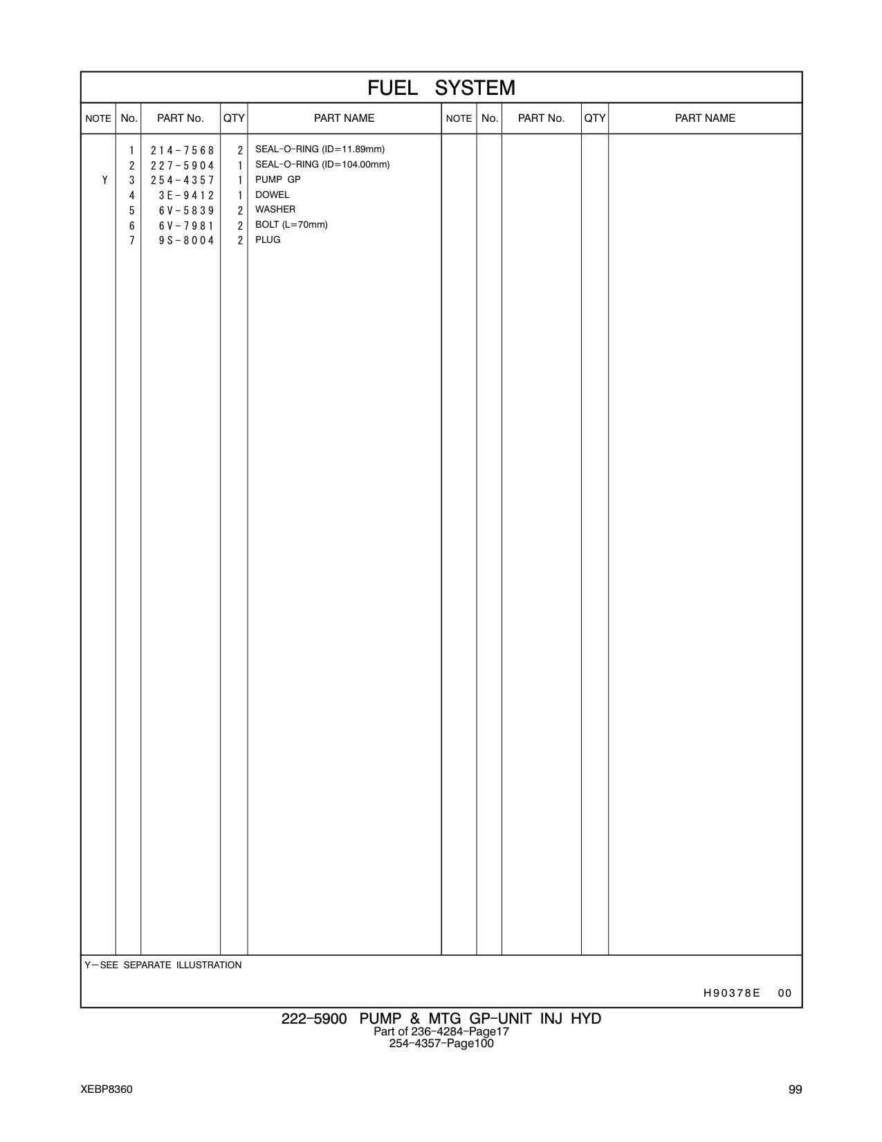 6V-7981 BOLT (L=70mm) CAT parts manual diagram