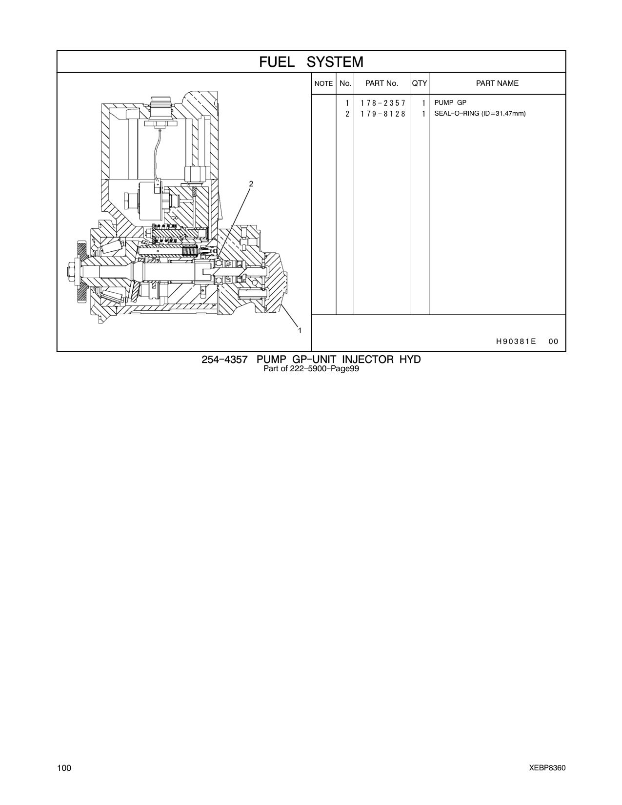 179-8128 SEAL-O-RING (ID=31.47mm) CAT parts manual diagram