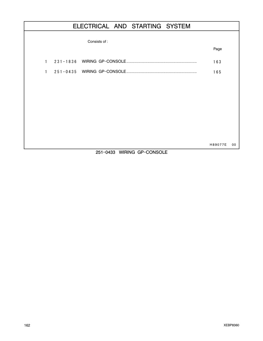 231-1836 - WIRING GP-CONSOLE