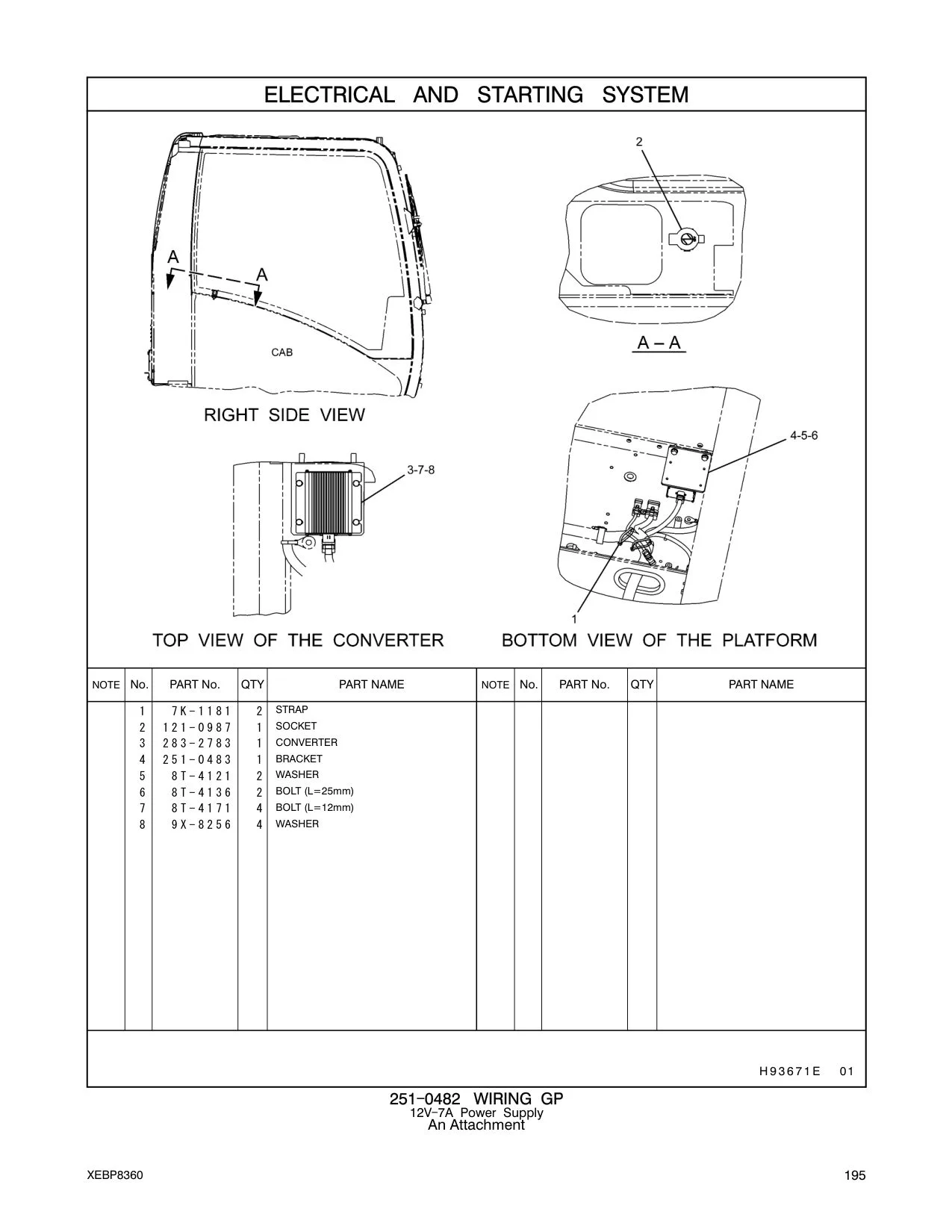 283-2783 CONVERTER CAT parts manual diagram