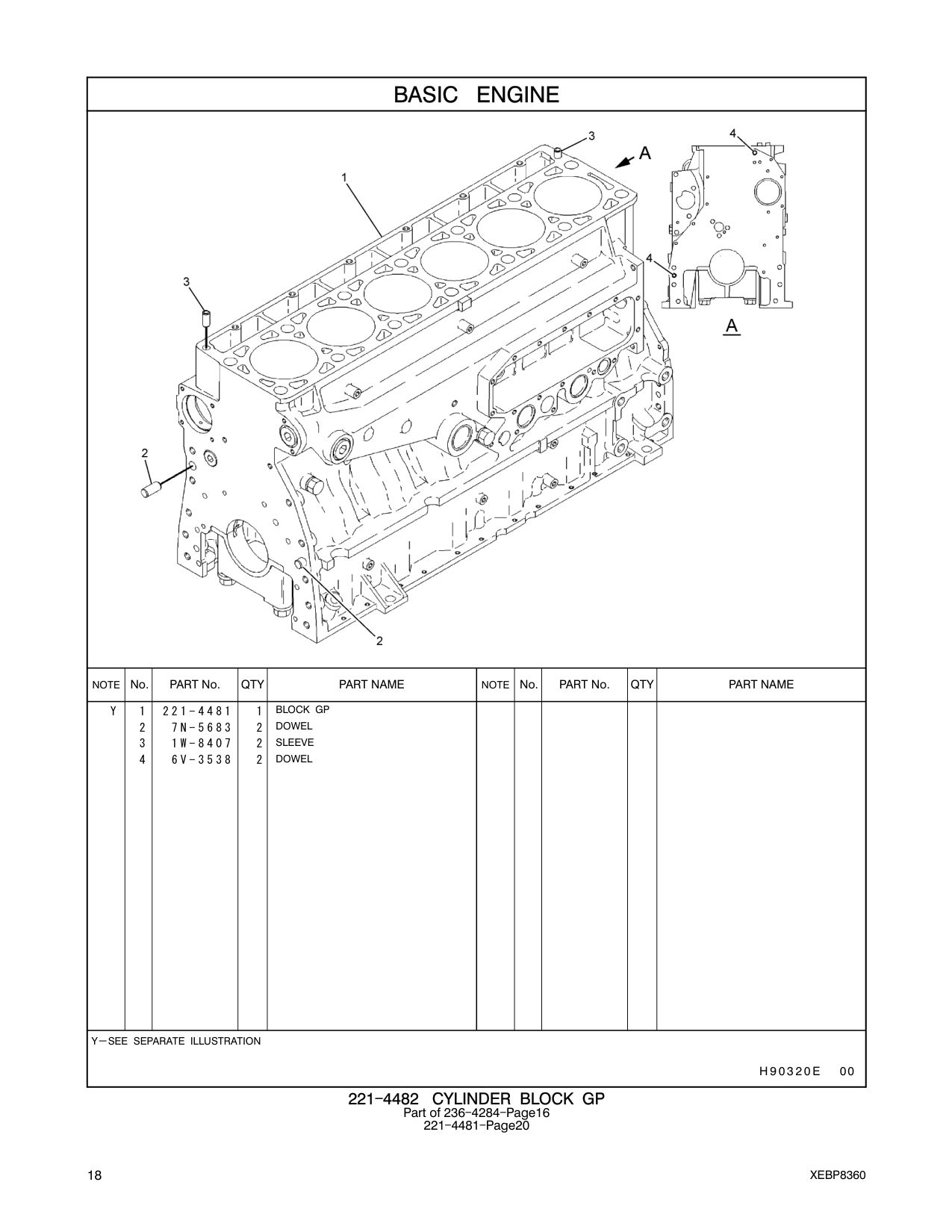 221-4481 BLOCK GP CAT parts manual diagram