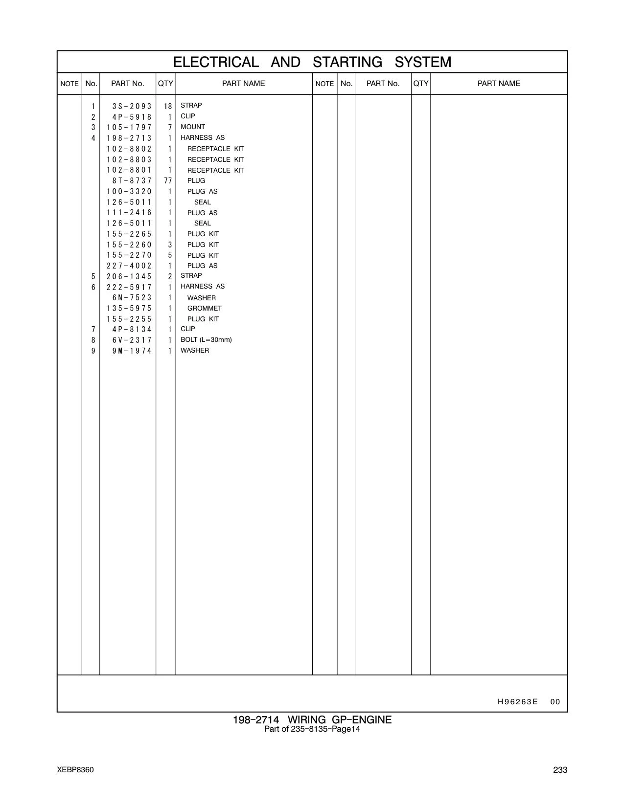 222-5917 HARNESS AS-ENGINE(FUELINJECTION) CAT parts manual diagram