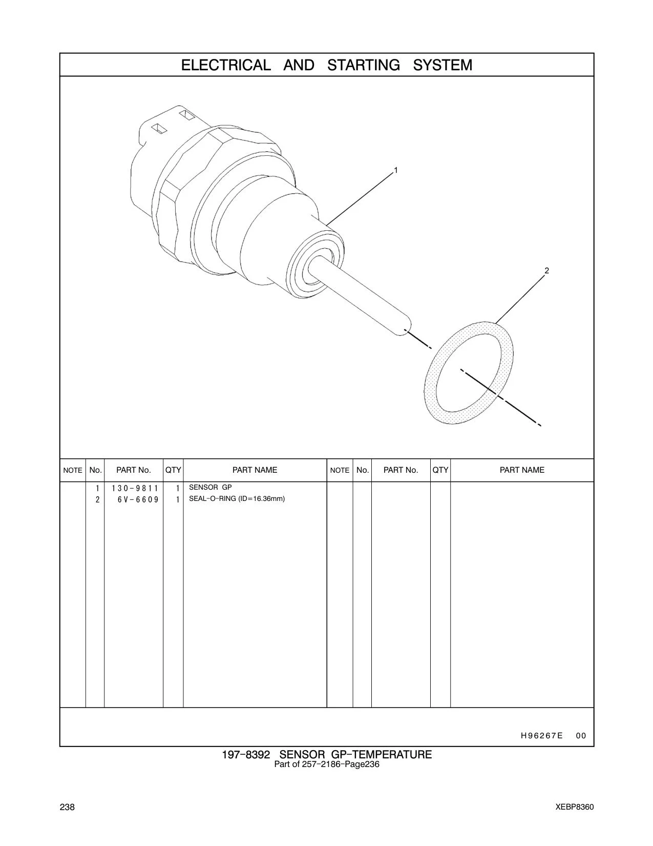 6V-6609 - SEAL - O - RING (ID=16.36mm)