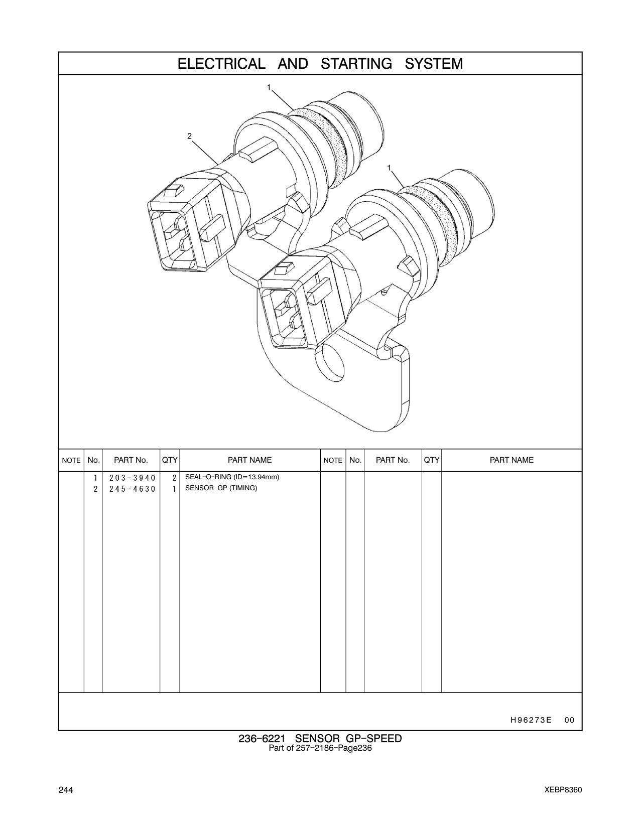 245-4630 - SENSOR GP-SPEED