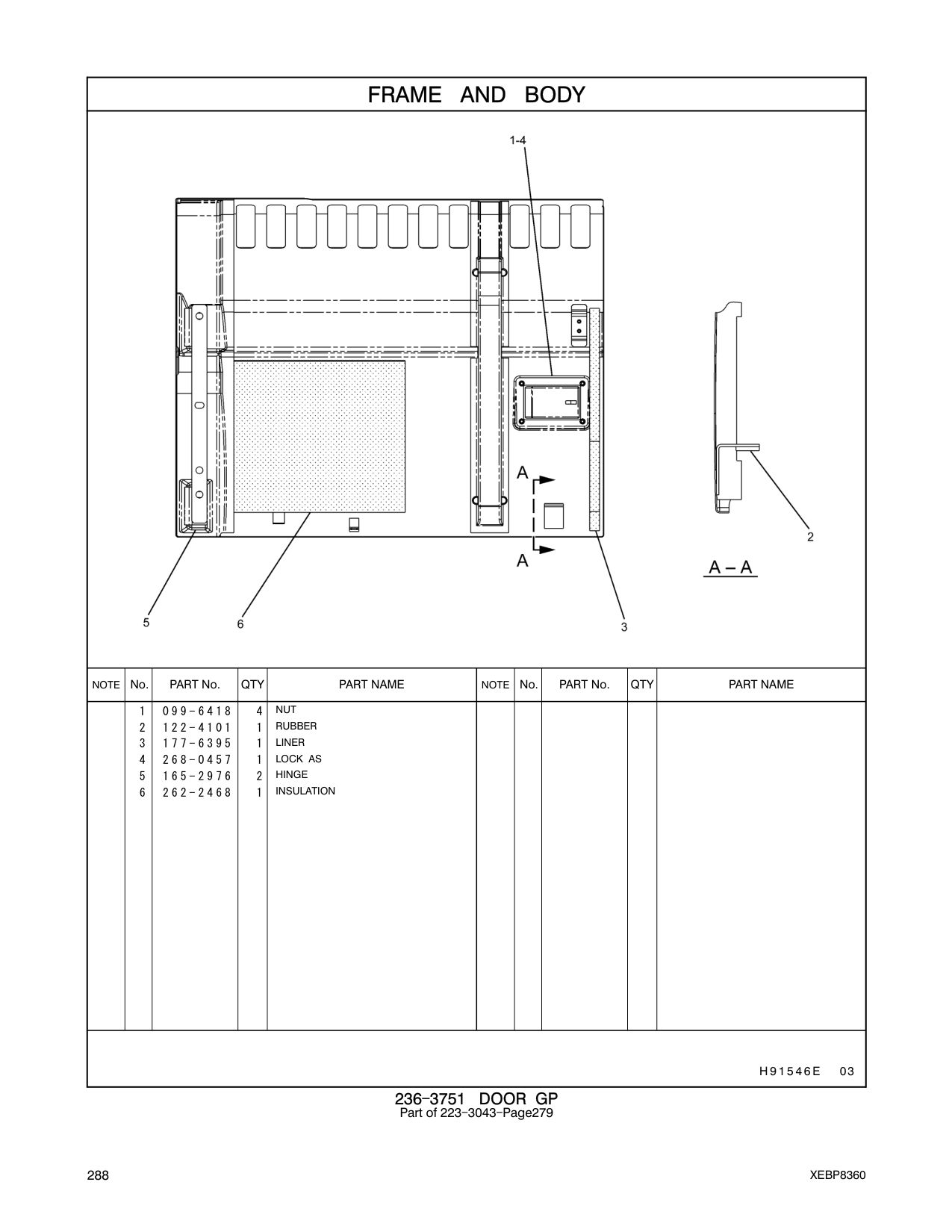 262-2468 INSULATION CAT parts manual diagram