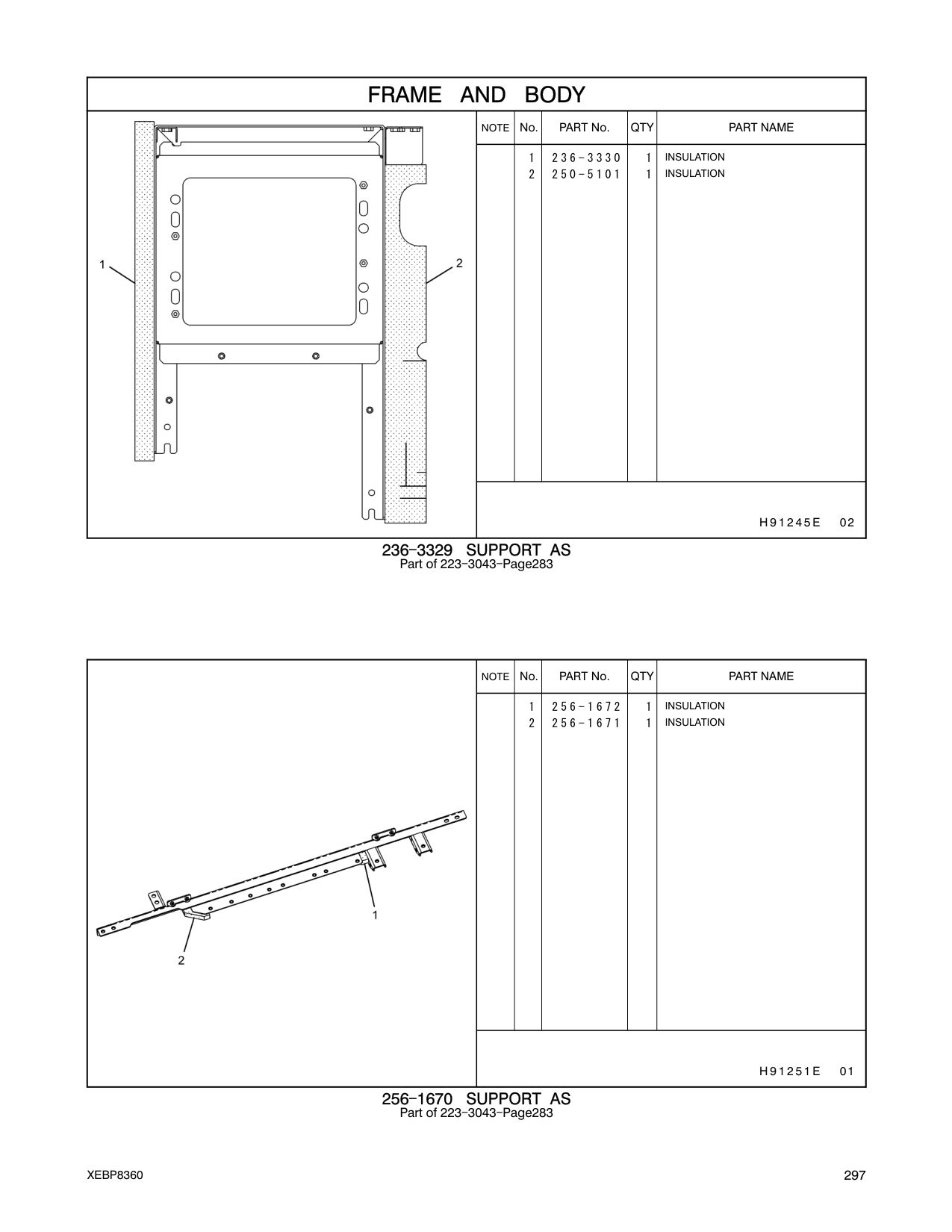 250-5101 INSULATION CAT parts manual diagram
