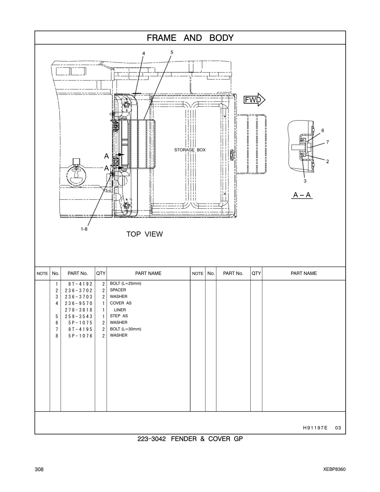 259-3543 STEP AS CAT parts manual diagram