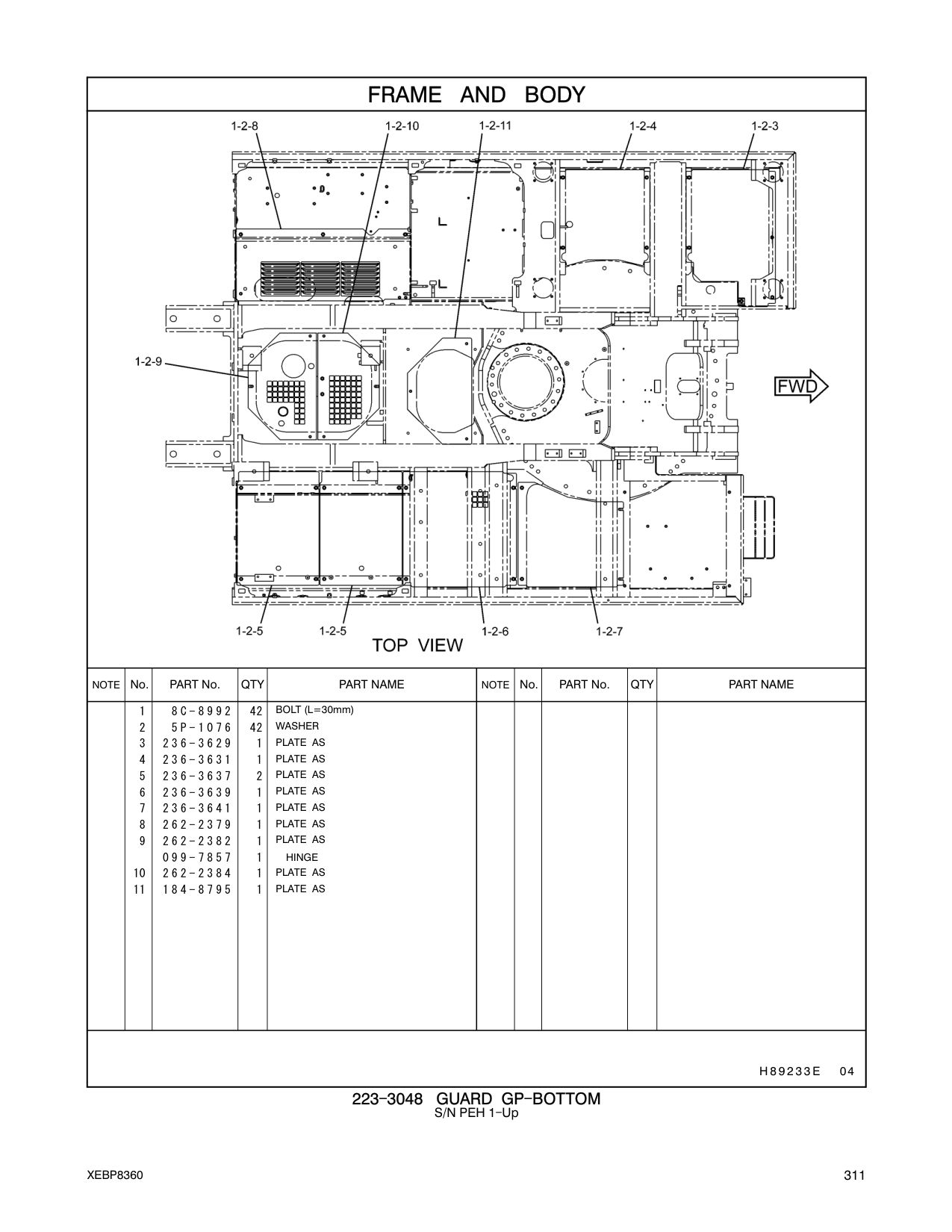 262-2384 PLATE AS CAT parts manual diagram